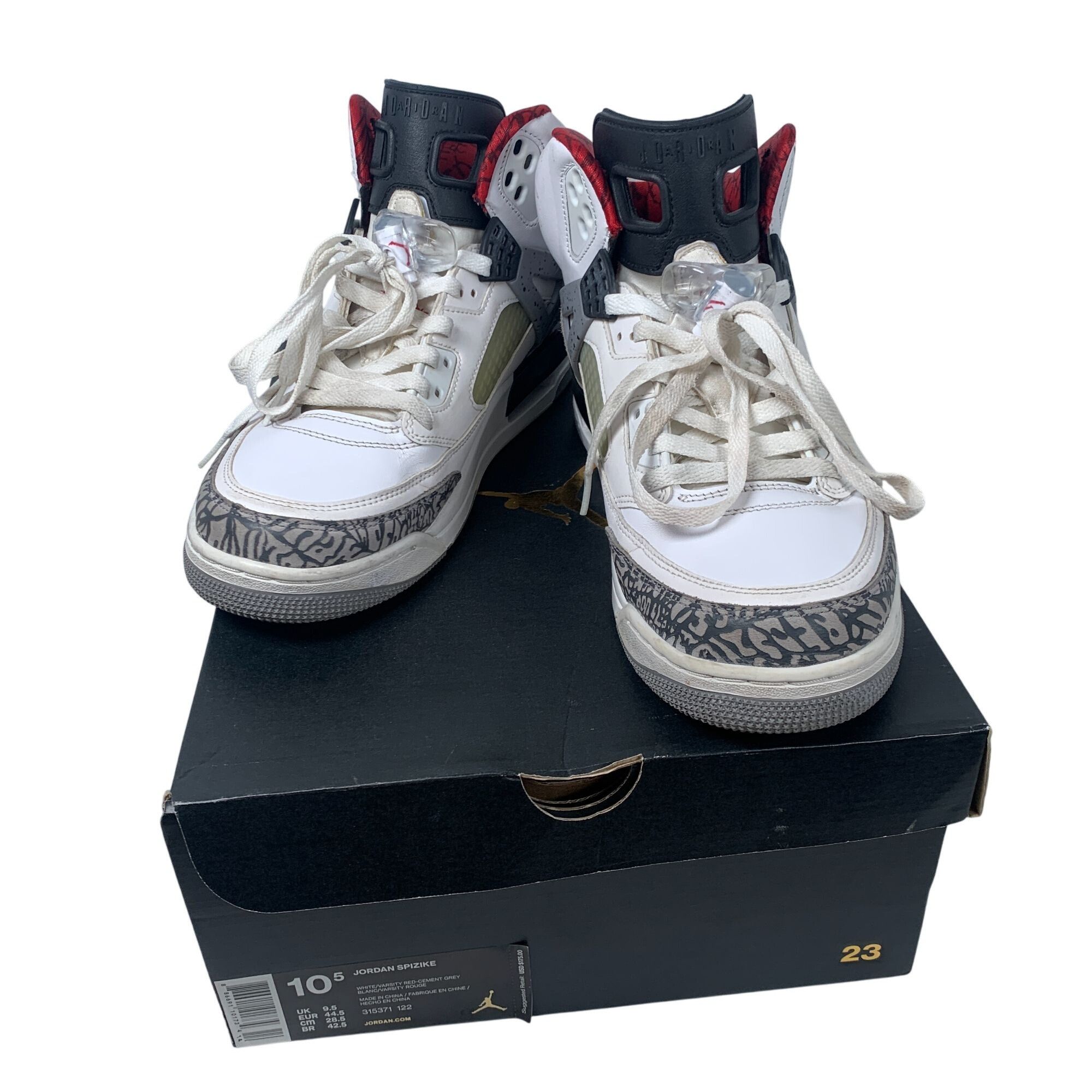 Nike Nike Air Jordan Mens Spizike White Cement Size 1 Size US 10.5 / EU 43-44 - 16 Thumbnail