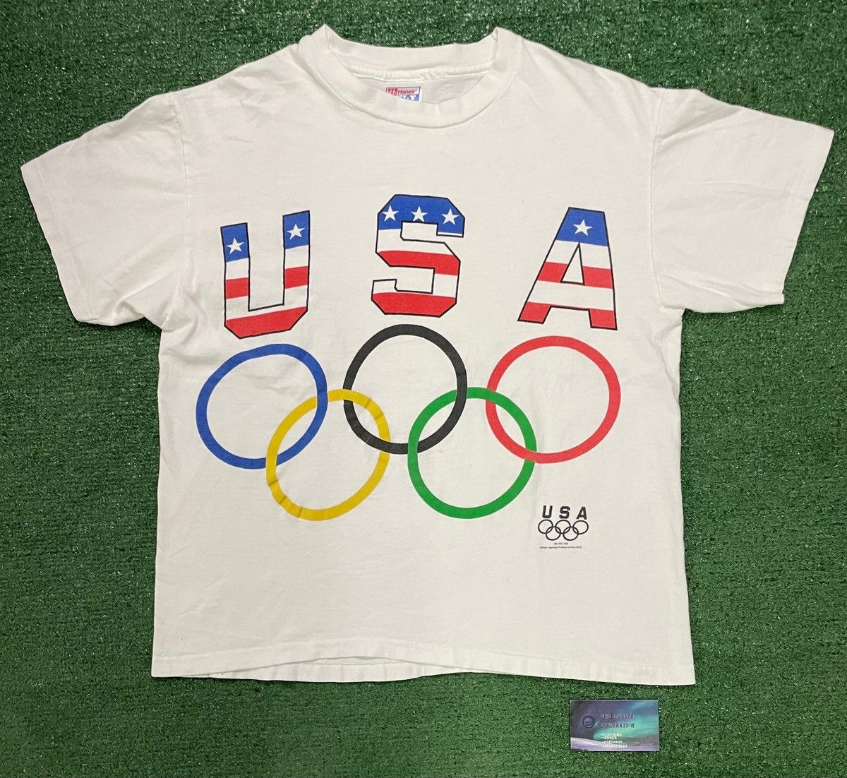 Hanes × USA Olympics × Vintage Vintage 1990s USA Olympic rings tee Size US L / EU 52-54 / 3 - 1 Thumbnail