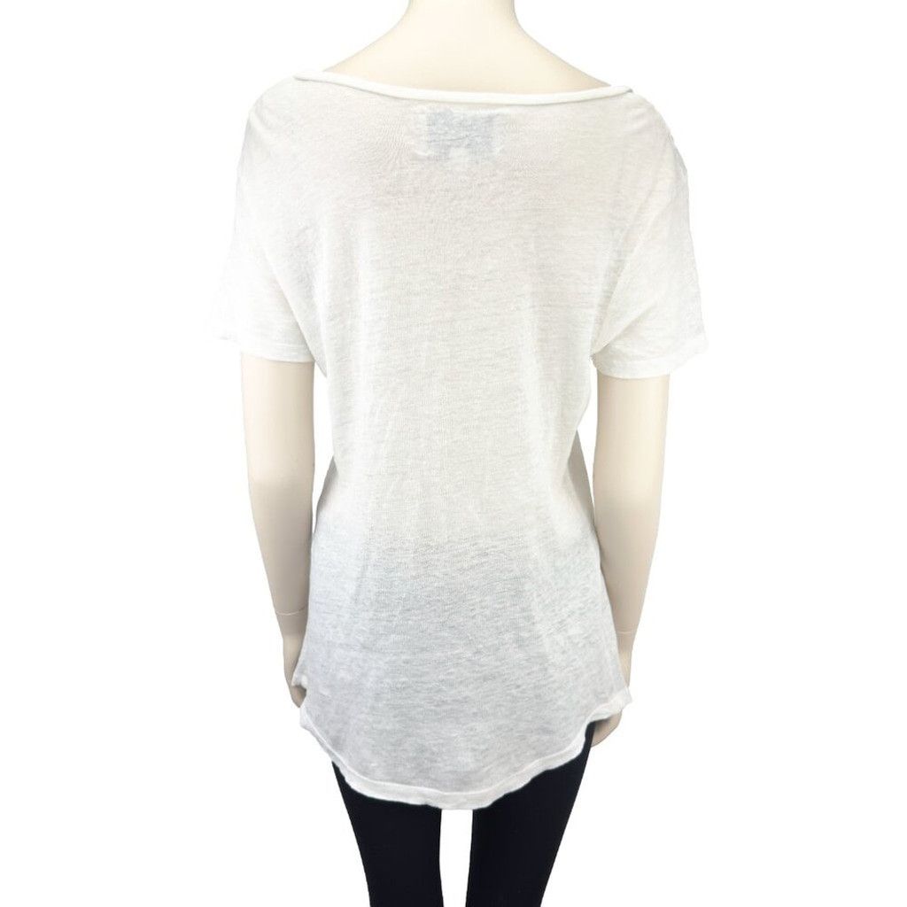 Brochu Walker BROCHU WALKER Linen Scoop Neck Short Sleeves T-shirt Size M Size L / US 10 / IT 46 - 6 Thumbnail