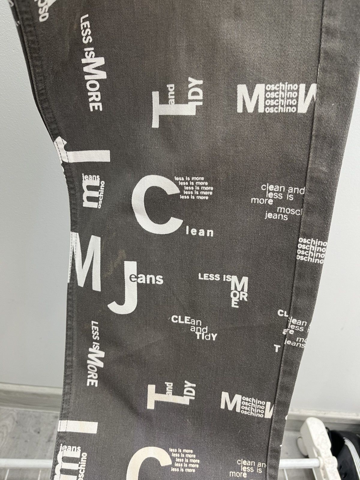 Moschino Vintage Moschino Multilogo Denim Pants Size US 36 / EU 52 - 12 Thumbnail