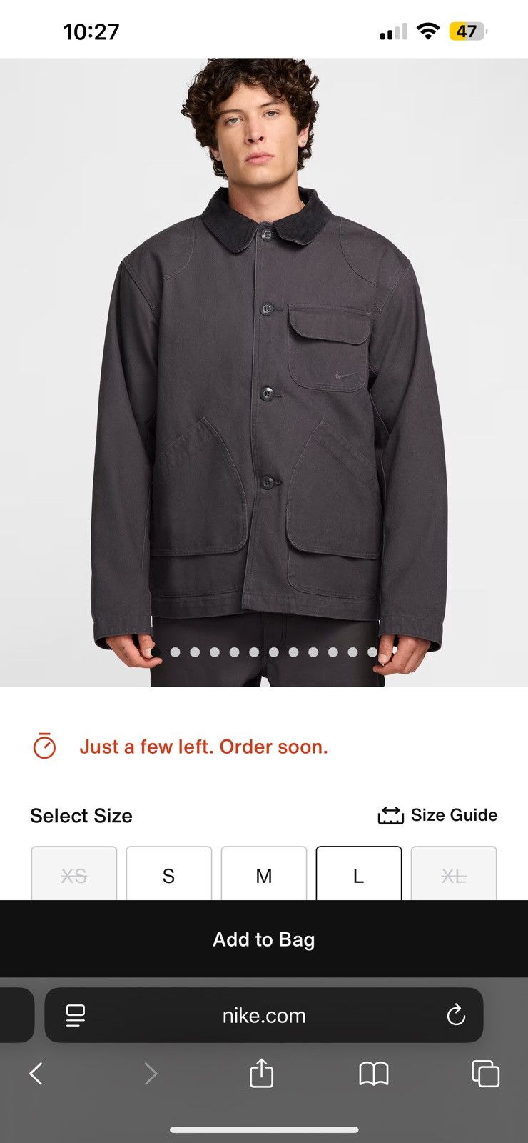 Nike Nike Life Men's Flannel-Lined Barn Coat-NEW-Size:L-2in1 coat Size US L / EU 52-54 / 3 - 3 Thumbnail