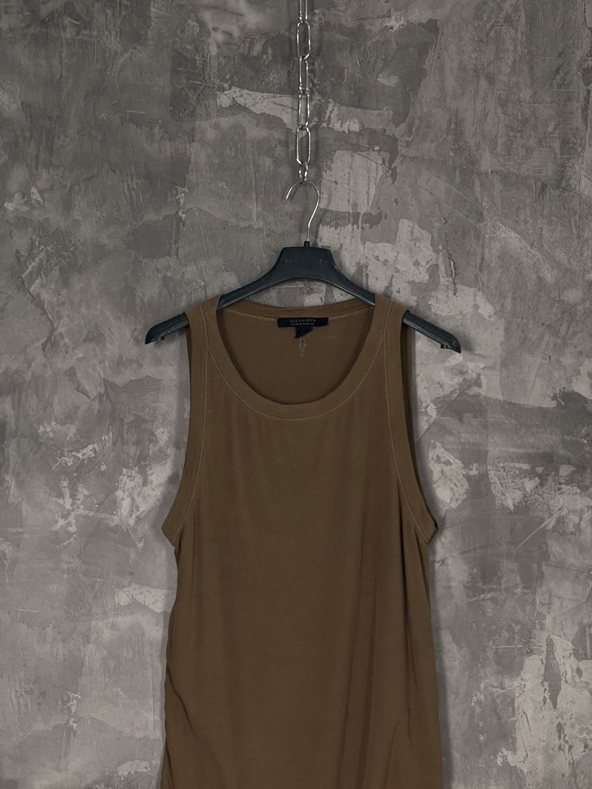 Allsaints × Japanese Brand Allsaints Y2K Brown Avant Garde Archival Tank Top shirt Size L / US 10 / IT 46 - 2 Thumbnail