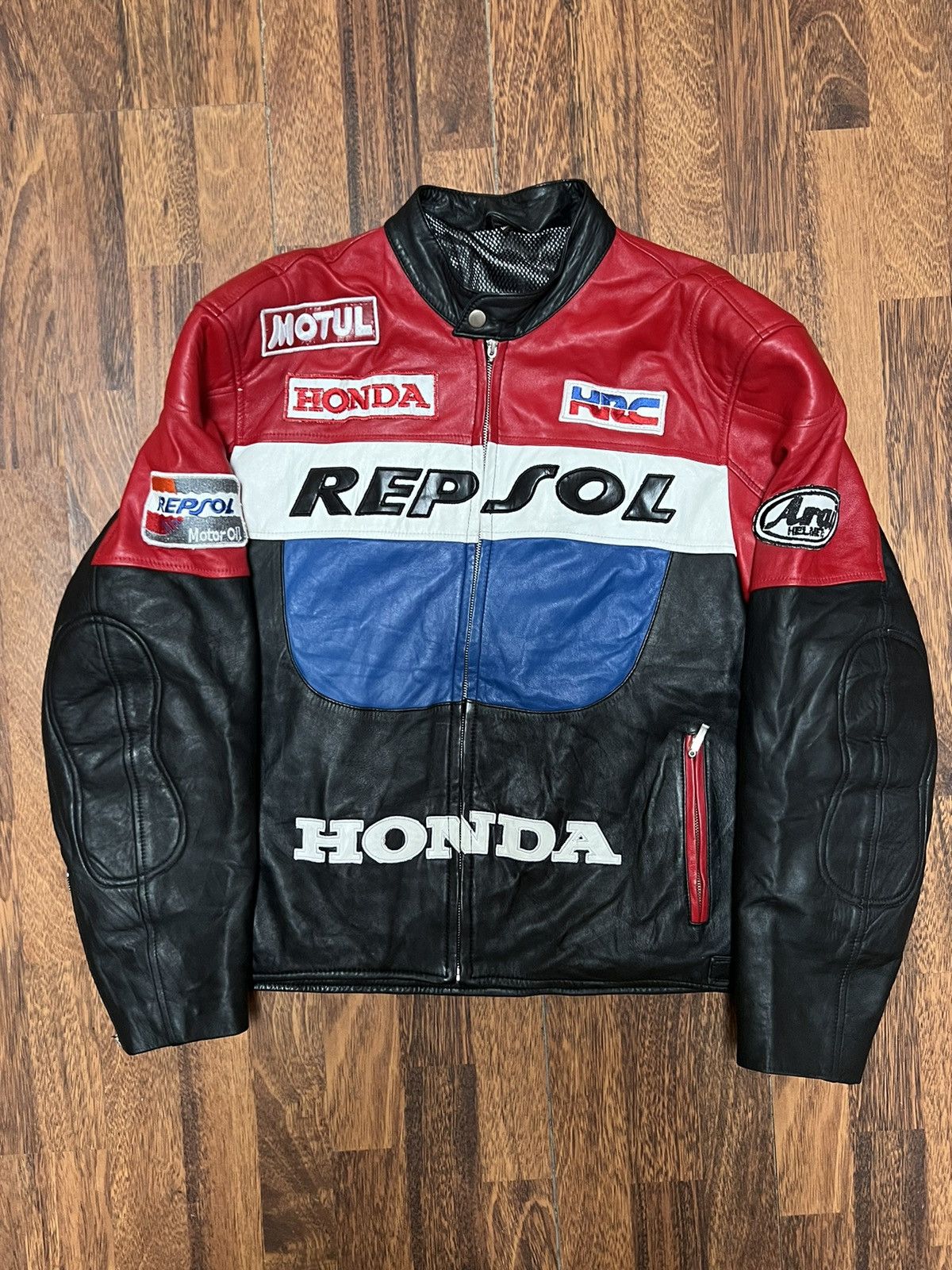 Honda 💥RARE💥Vintage Honda Repsol Leather Moto Racing Jacket Size L Size US L / EU 52-54 / 3 - 1 Thumbnail
