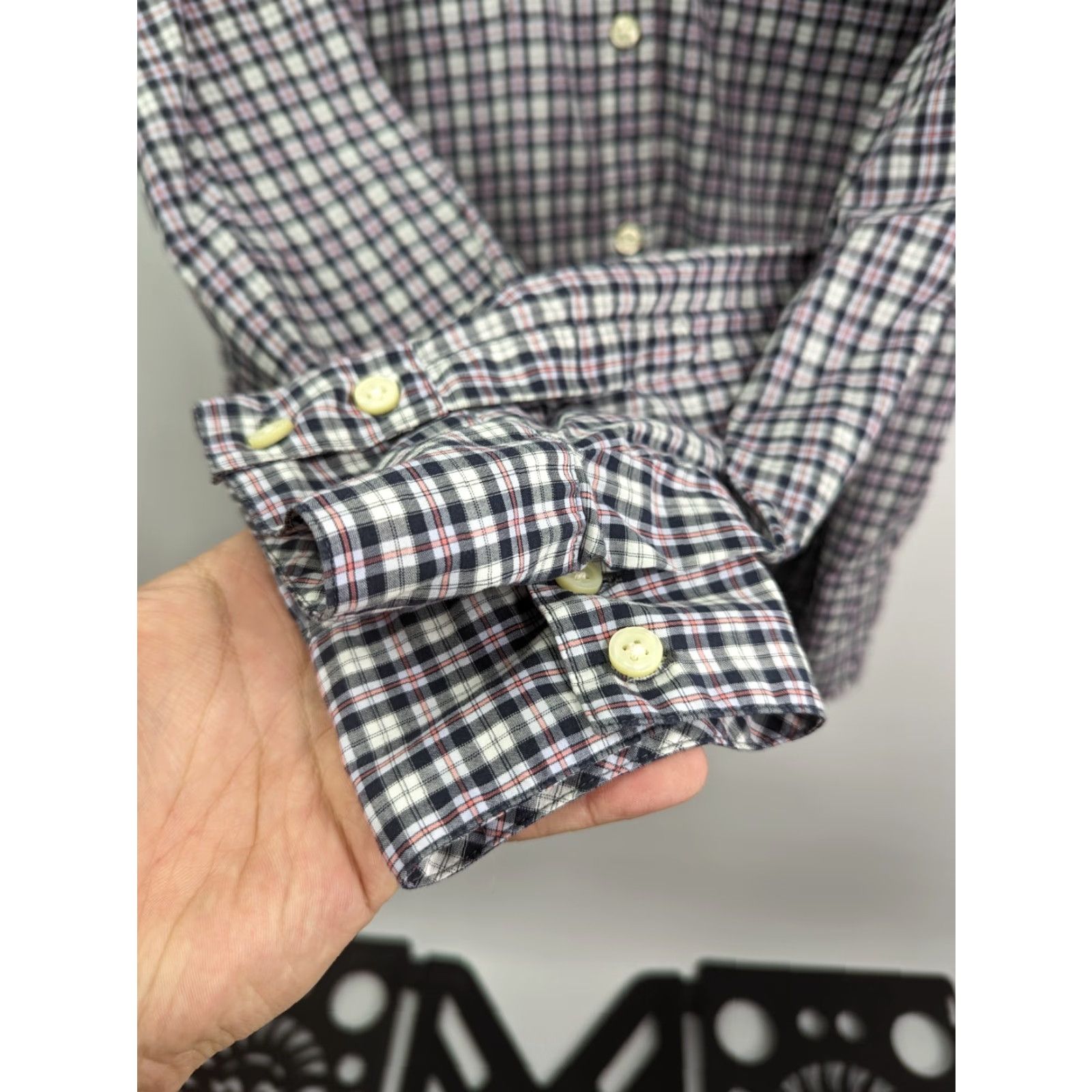 Banana Republic Banana Republic True Navy Plaid Button-Up Shirt Women XL Pockets 416018 Size XL / US 12-14 / IT 48-50 - 4 Thumbnail