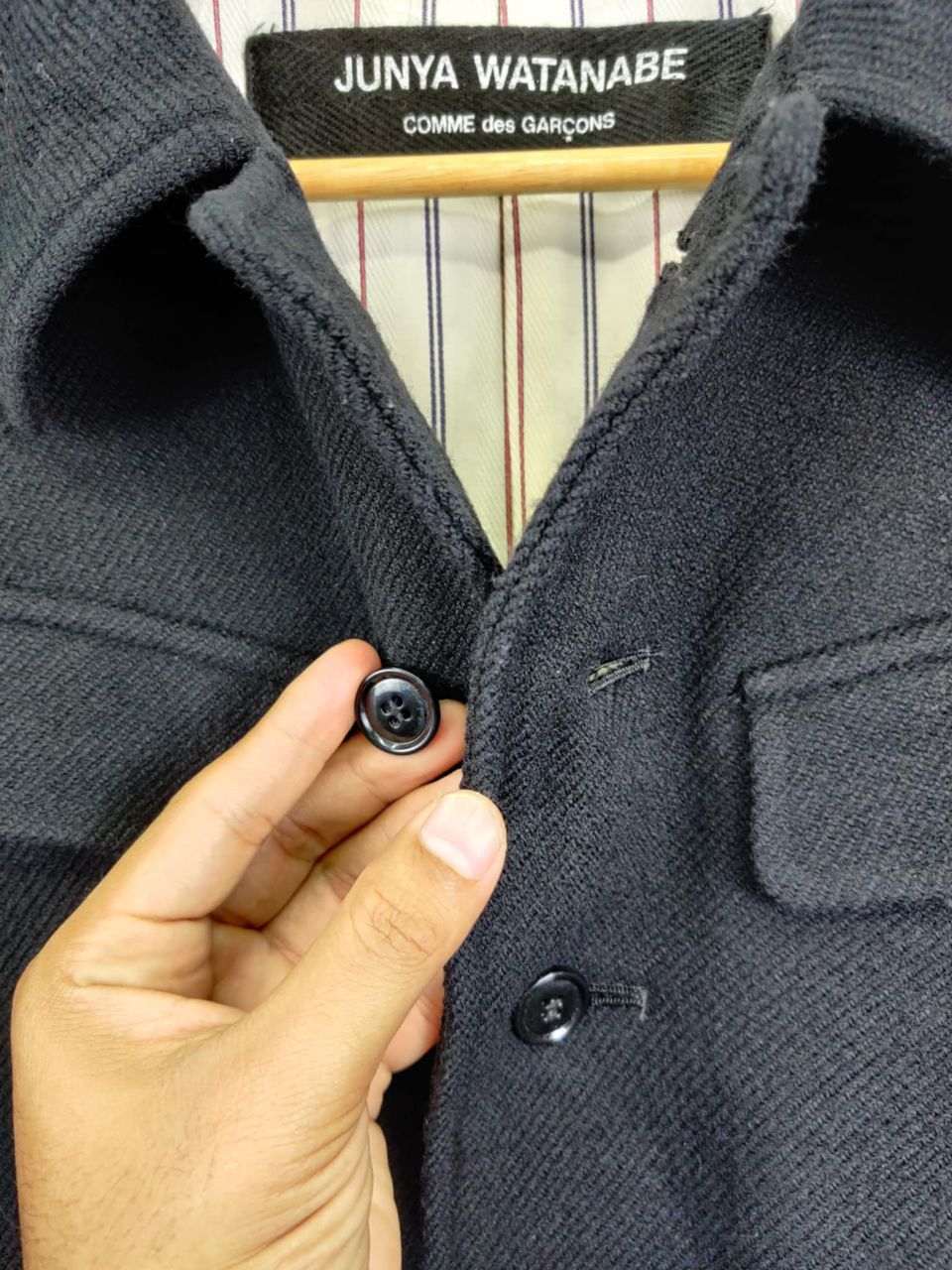 Junya Watanabe Vintage Junya Watanabe Comme Des Garcons Wool Coat Jacket Size US M / EU 48-50 / 2 - 8 Thumbnail