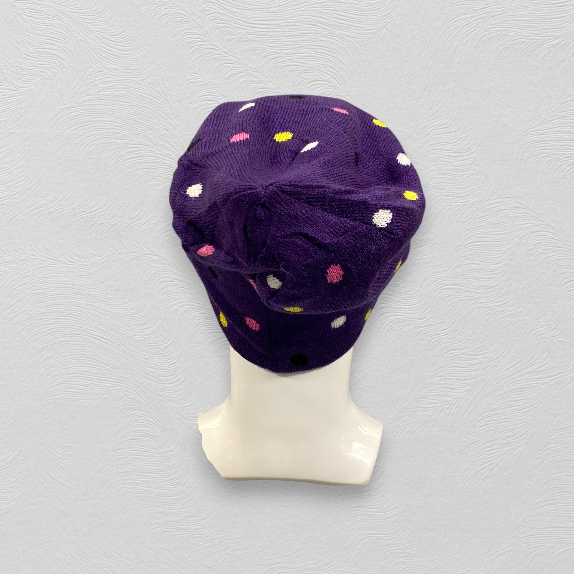Japanese Brand Slouchy Beanie Hat With Rainbow Dots -BN931 Size ONE SIZE - 2 Thumbnail