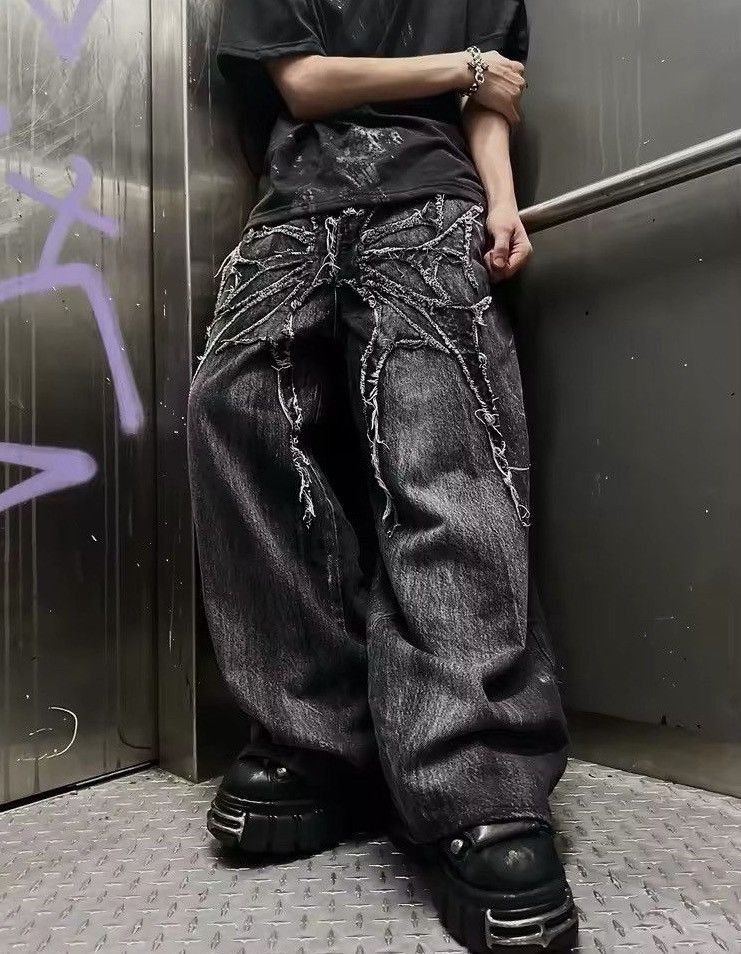 Paradoxe Paris Baggy Leather Jeans Stylish Crude Leather Baggy
