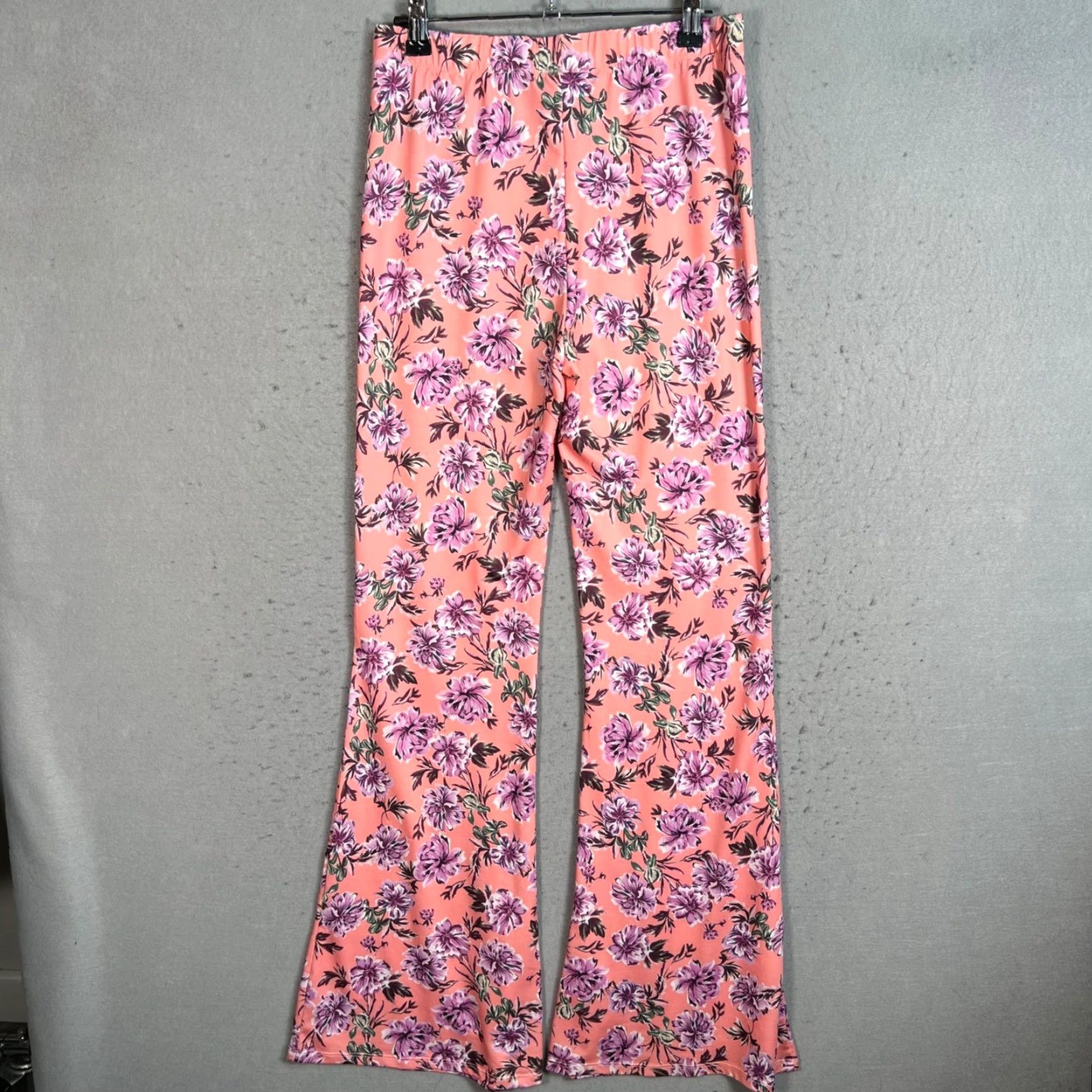 Beach Riot Beach Riot Womens Pants Floral Bell Bottom Stretch Bohemian Pink S Small Curve Waist 27in Inseam 33in Flared Gender Womens Size 28" / US 6 / IT 42 - 2 Thumbnail