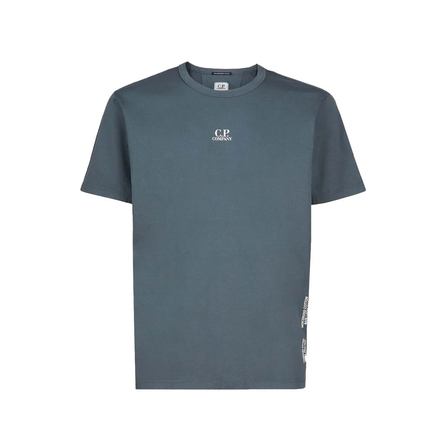 C.P. Company o1y1224 Logo Crewneck T-Shirt in Slate Blue Size US XXL / EU 58 / 5 - 1 Thumbnail