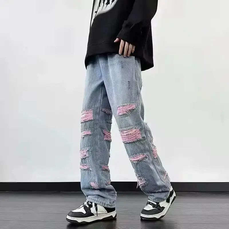 Japanese Brand Stacked Ripped Jeans Pant Size US 32 / EU 48 - 3 Thumbnail