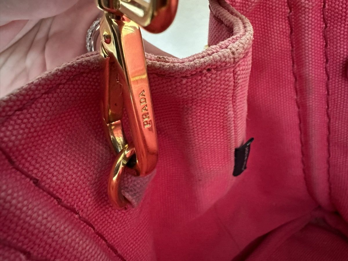Prada Pink Prada Canapa Tote With Strap Size ONE SIZE - 21 Thumbnail
