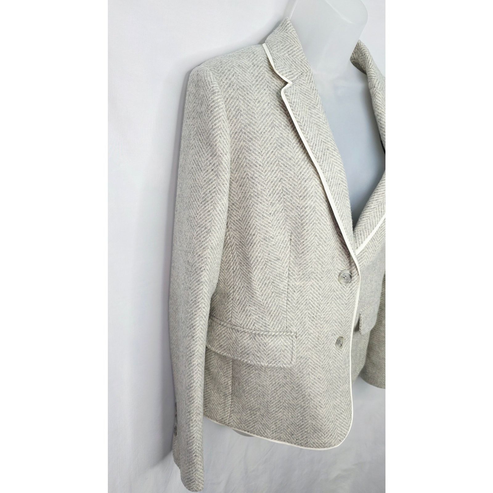 Vineyard Vines Vineyard Vines Wool Herringbone Blazer Academia Jacket Size L / US 10 / IT 46 - 5 Thumbnail