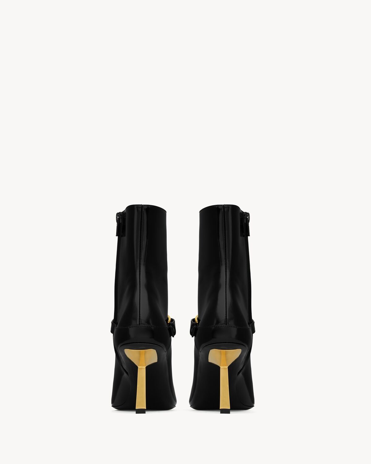 Saint Laurent Paris o1s1wg111225 806645 Lee Booties in Glazed Leather in Black Size US 6 / IT 36 - 3 Thumbnail