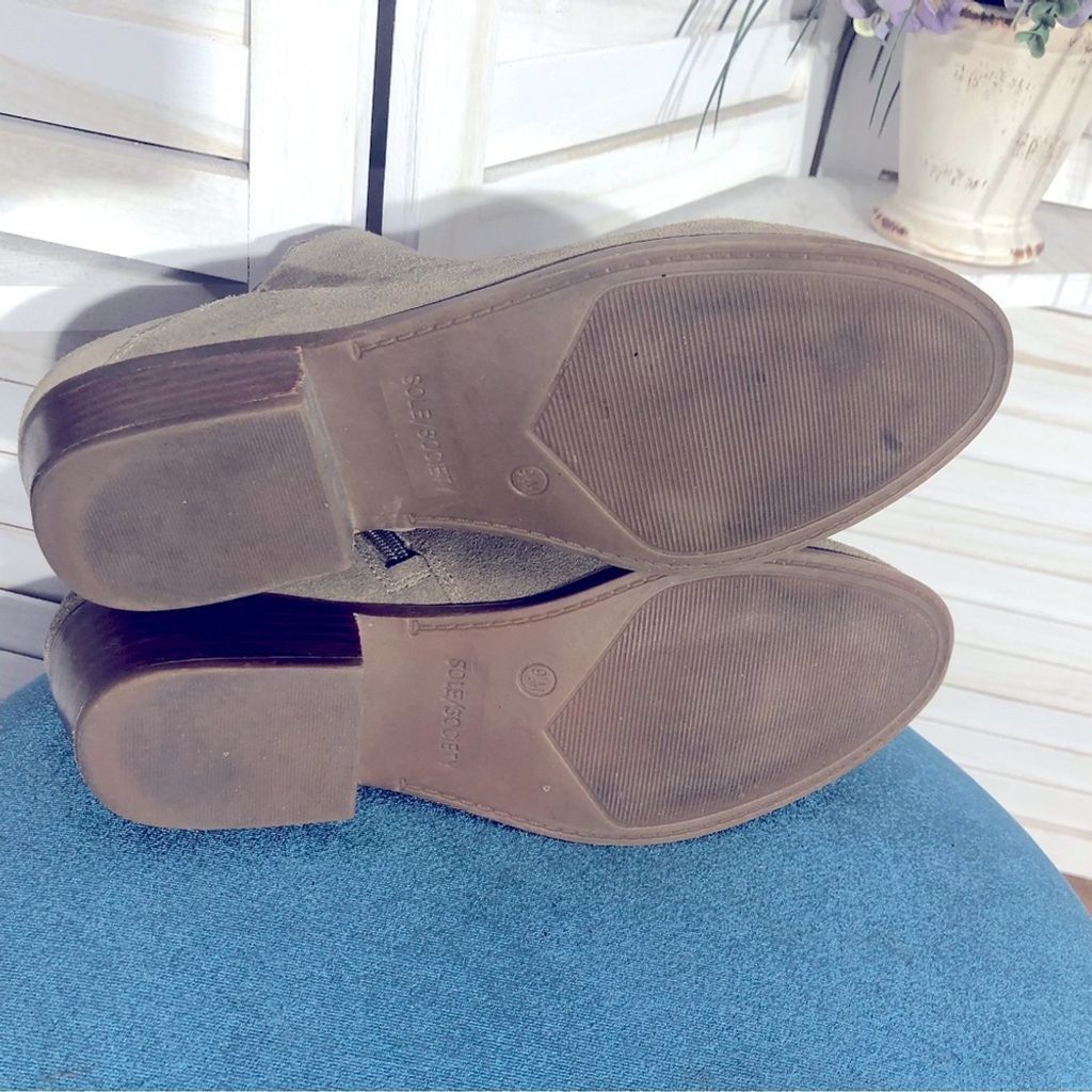 Other Sole Society suede leather tan Ankle boots rubber sole 9.5 Size US 9.5 / IT 39.5 - 5 Thumbnail