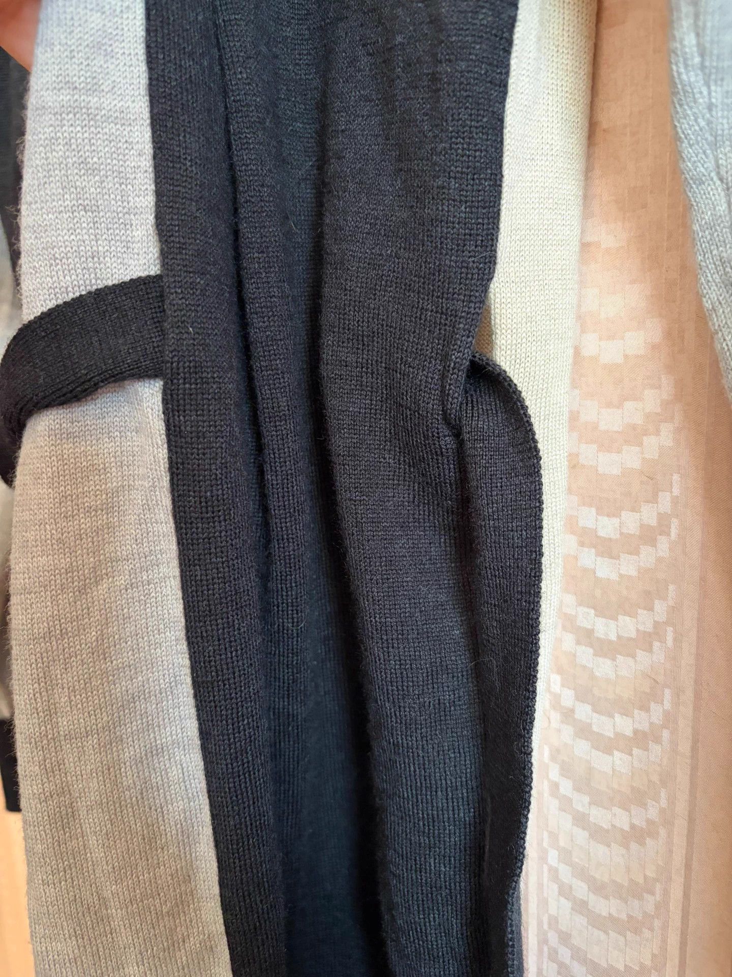 MM6 MM6 Maison Margiela 2013 colorblocked belted wool cardigan Size ONE SIZE - 4 Thumbnail