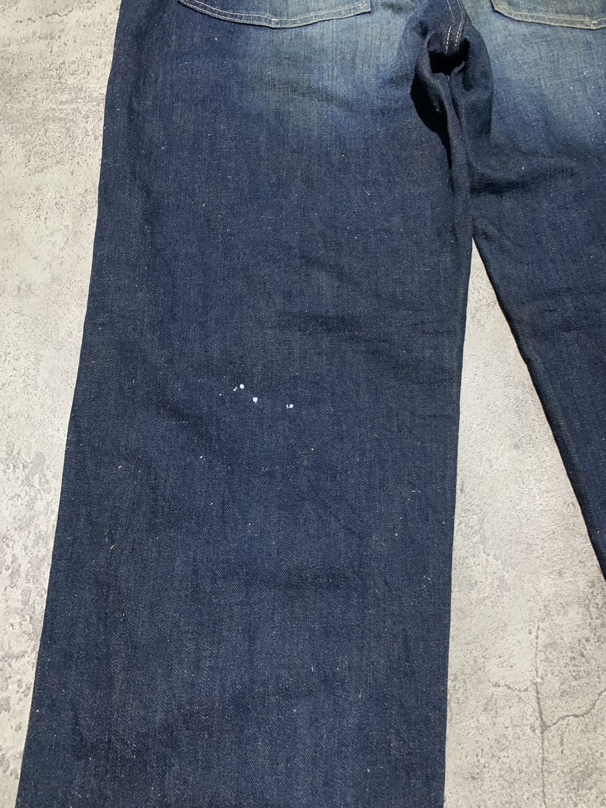 Le Grande Bleu (L.G.B.) Vintage Duffers fatigue buckleback splatter wide leg denim Size US 34 / EU 50 - 15 Thumbnail