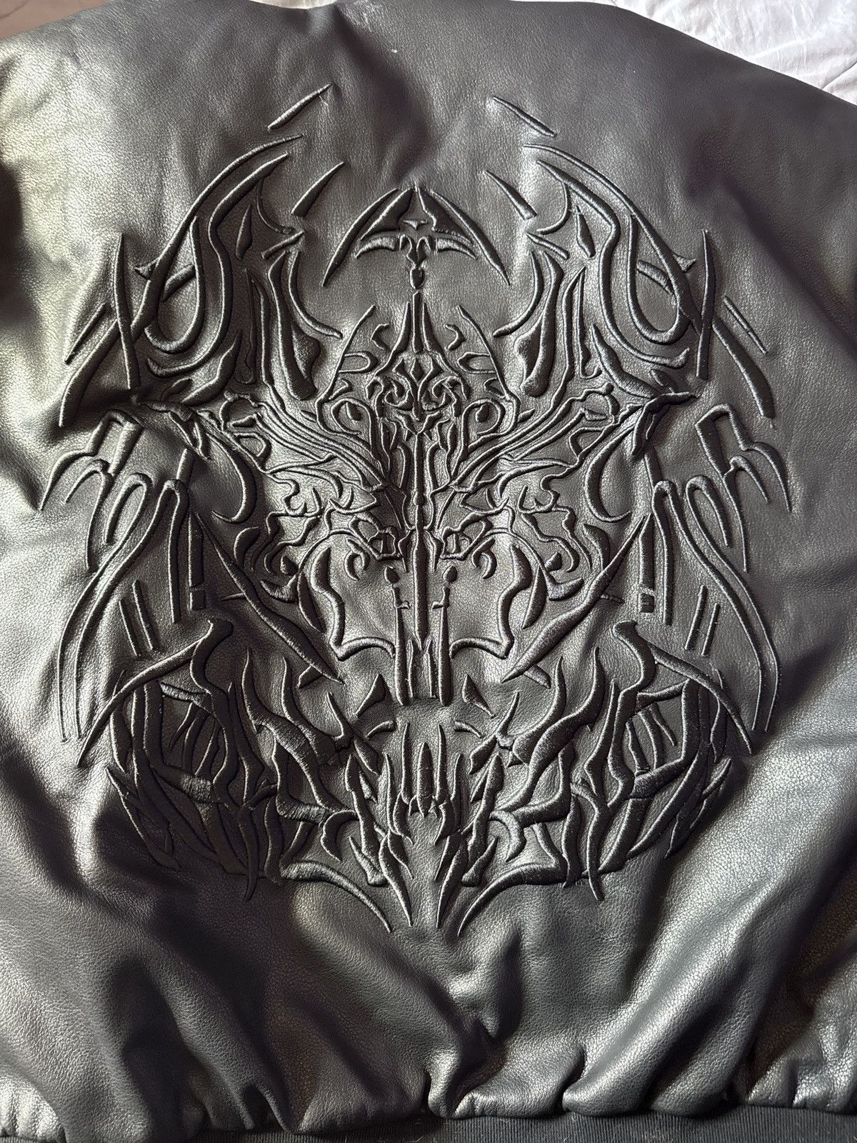 Revenge Revenge “Metal” Embroidered Vegan Leather Jacket Size US XXL / EU 58 / 5 - 2 Thumbnail