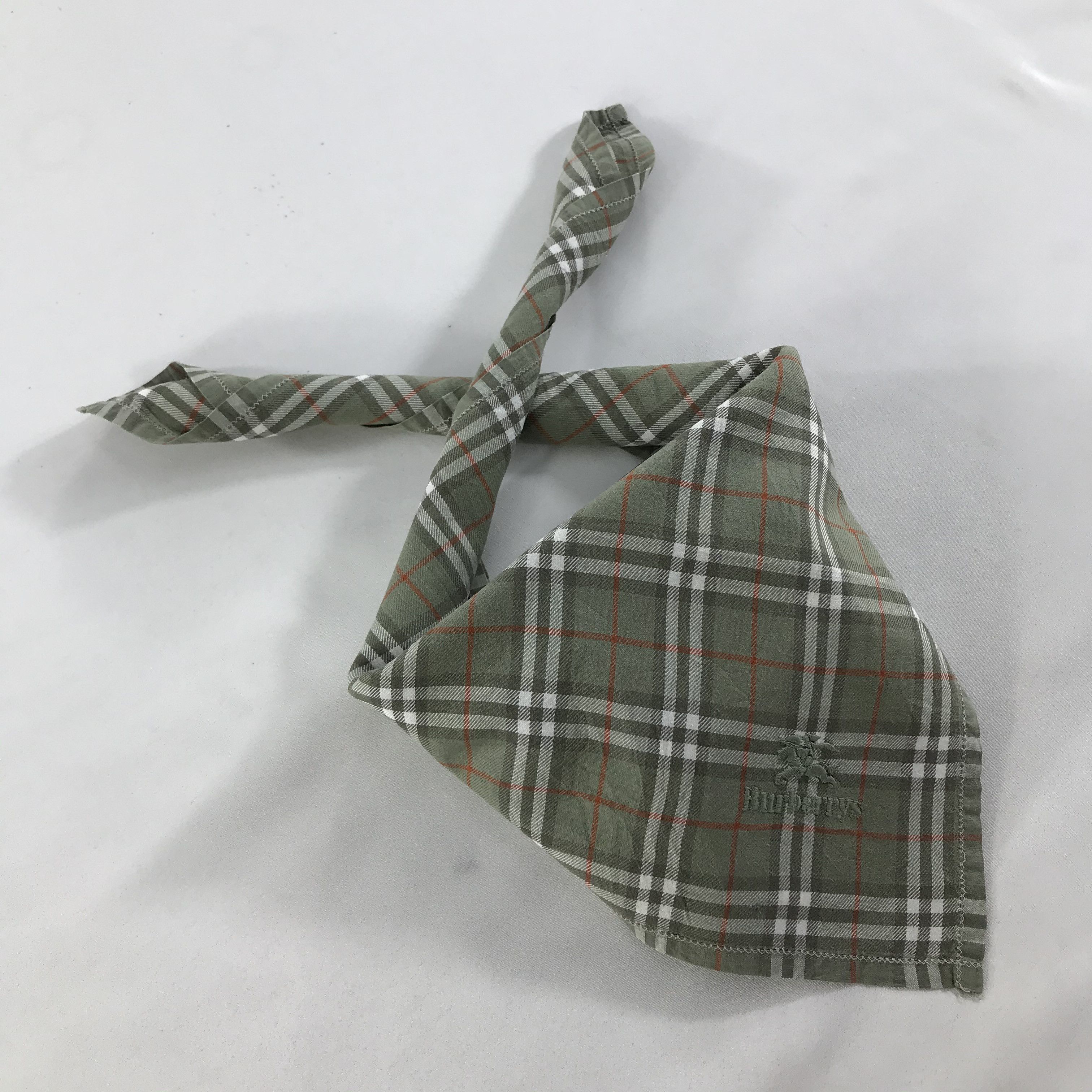 Burberry × Vintage Burberry Bandana / Handkerchief / Neckerchief - S1565 Size ONE SIZE - 4 Thumbnail