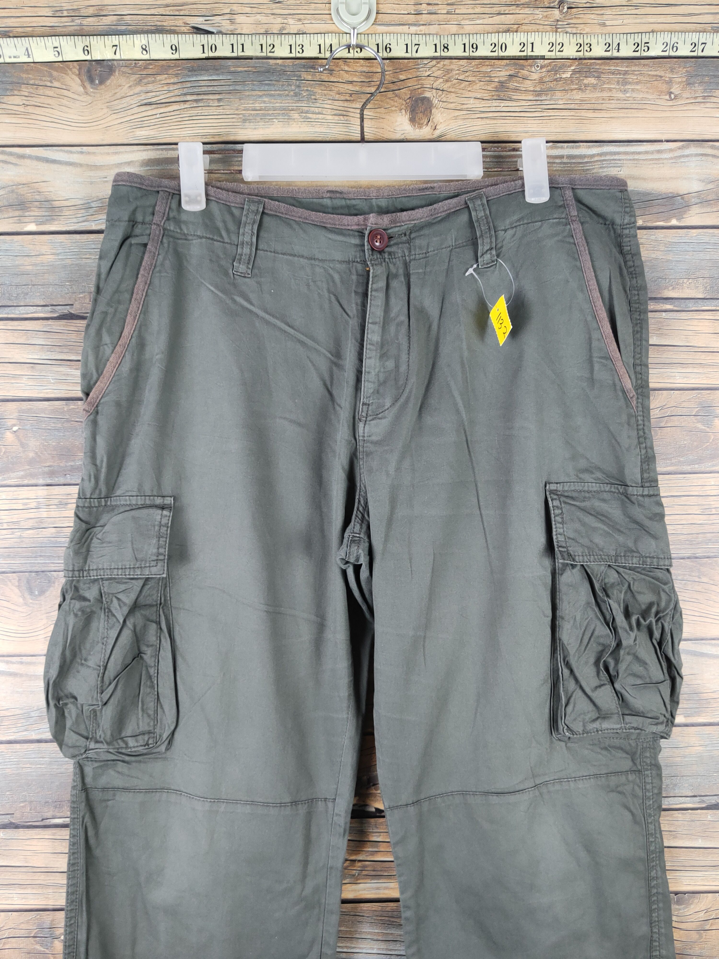 Japanese Brand DL TKMixpice Green Multipocket Tactical Cargo Pants #1132 Size US 34 / EU 50 - 2 Thumbnail