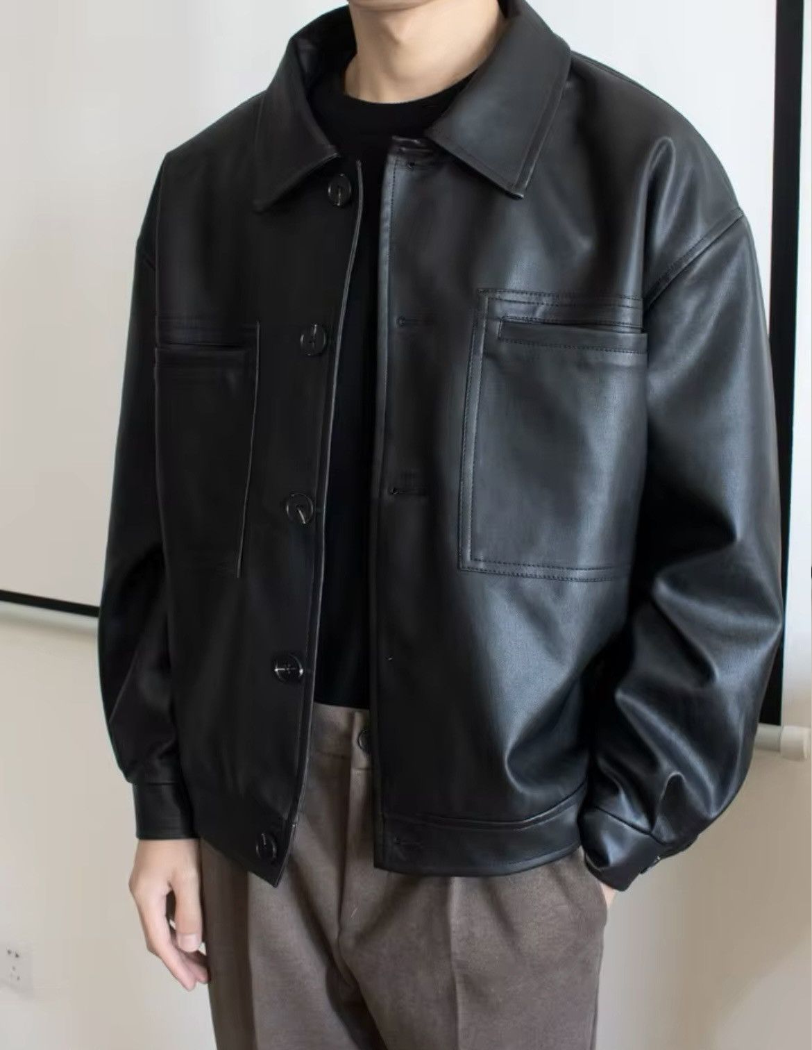 Japanese Brand × Vintage Vintage Japanese Leather Jacket Size US L / EU 52-54 / 3 - 1 Thumbnail