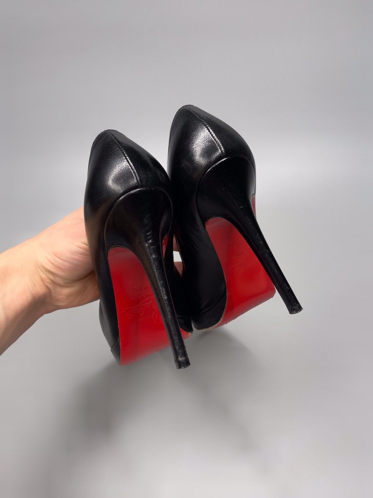 Christian Louboutin Christian Louboutin Leather Heels Black Size US 5.5 / IT 35.5 - 5 Thumbnail