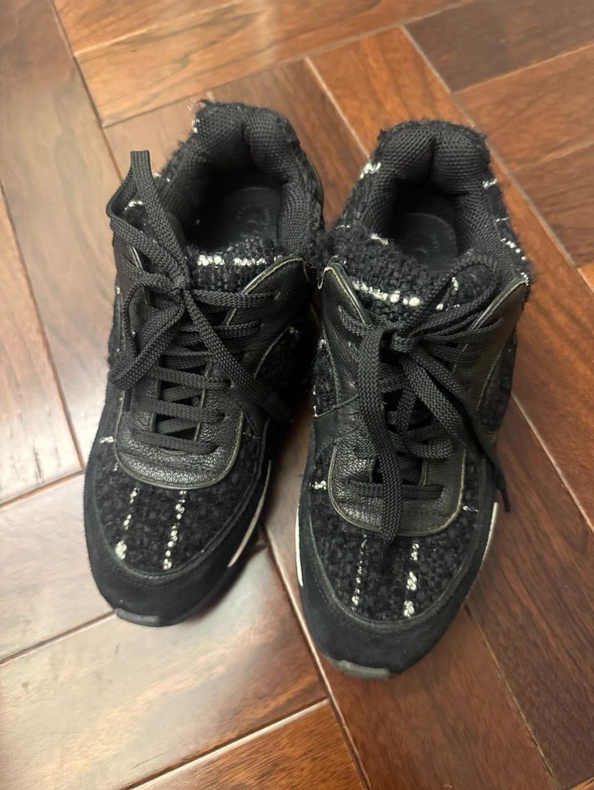 Chanel Chanel Tweed Sneakers Size US 6.5 / IT 36.5 - 2 Thumbnail
