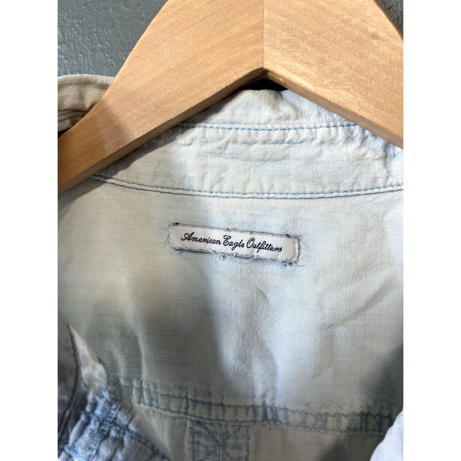American Eagle Outfitters America Eagles Outfitters Women’s Blue Denim Button Up Dress Midi Size M Pajama Shirt? Size M / US 6-8 / IT 42-44 - 3 Thumbnail