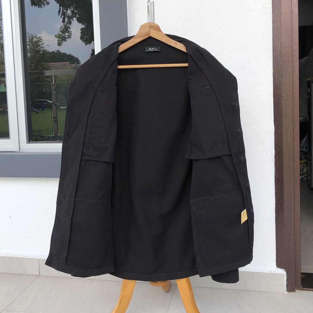 A.P.C. APC Men's Military Black Button Up Field Jacket Size US M / EU 48-50 / 2 - 5 Thumbnail