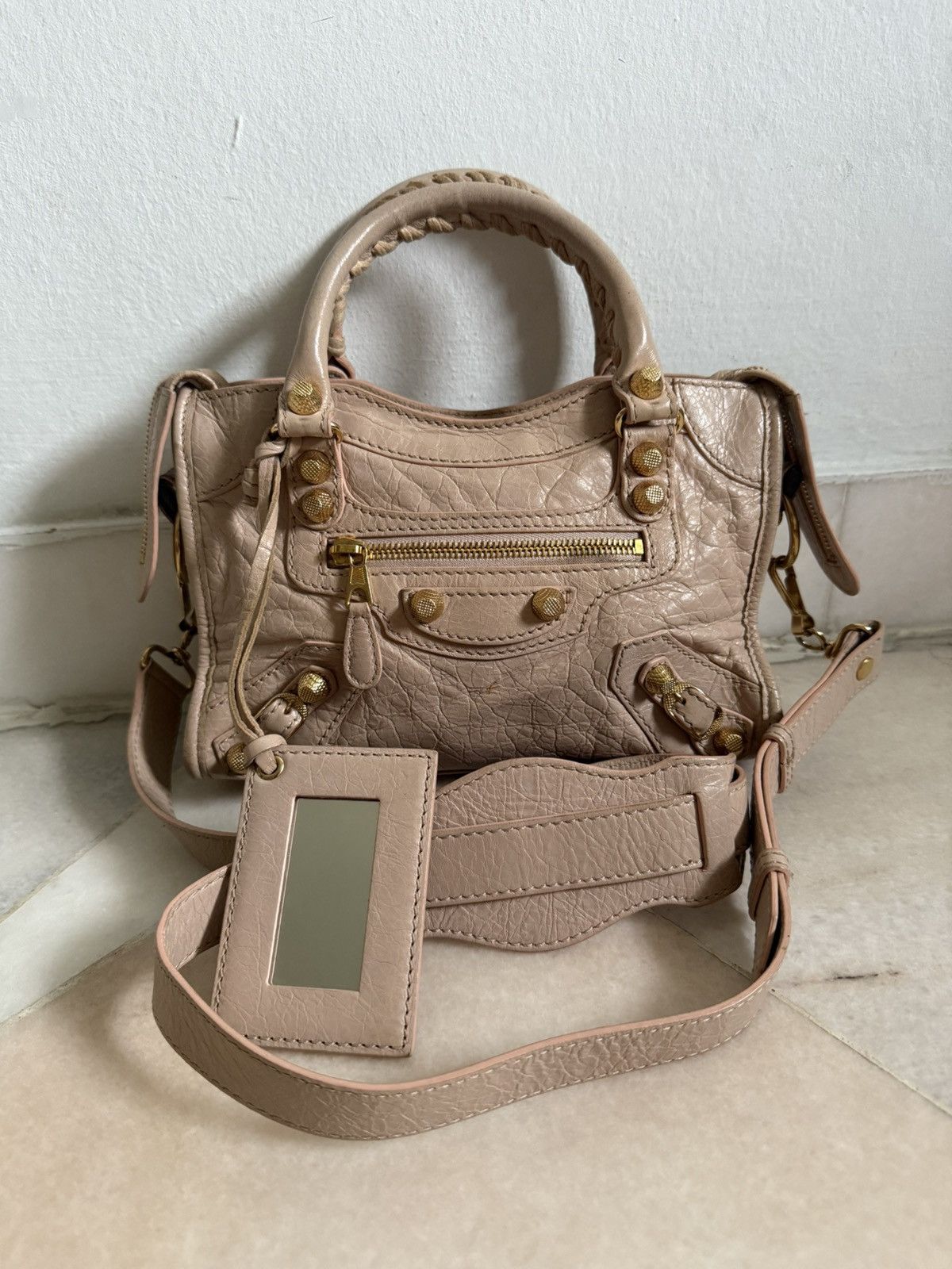 Balenciaga Balenciaga Mini Classic Lambskin giant gold Studded Size ONE SIZE - 8 Thumbnail
