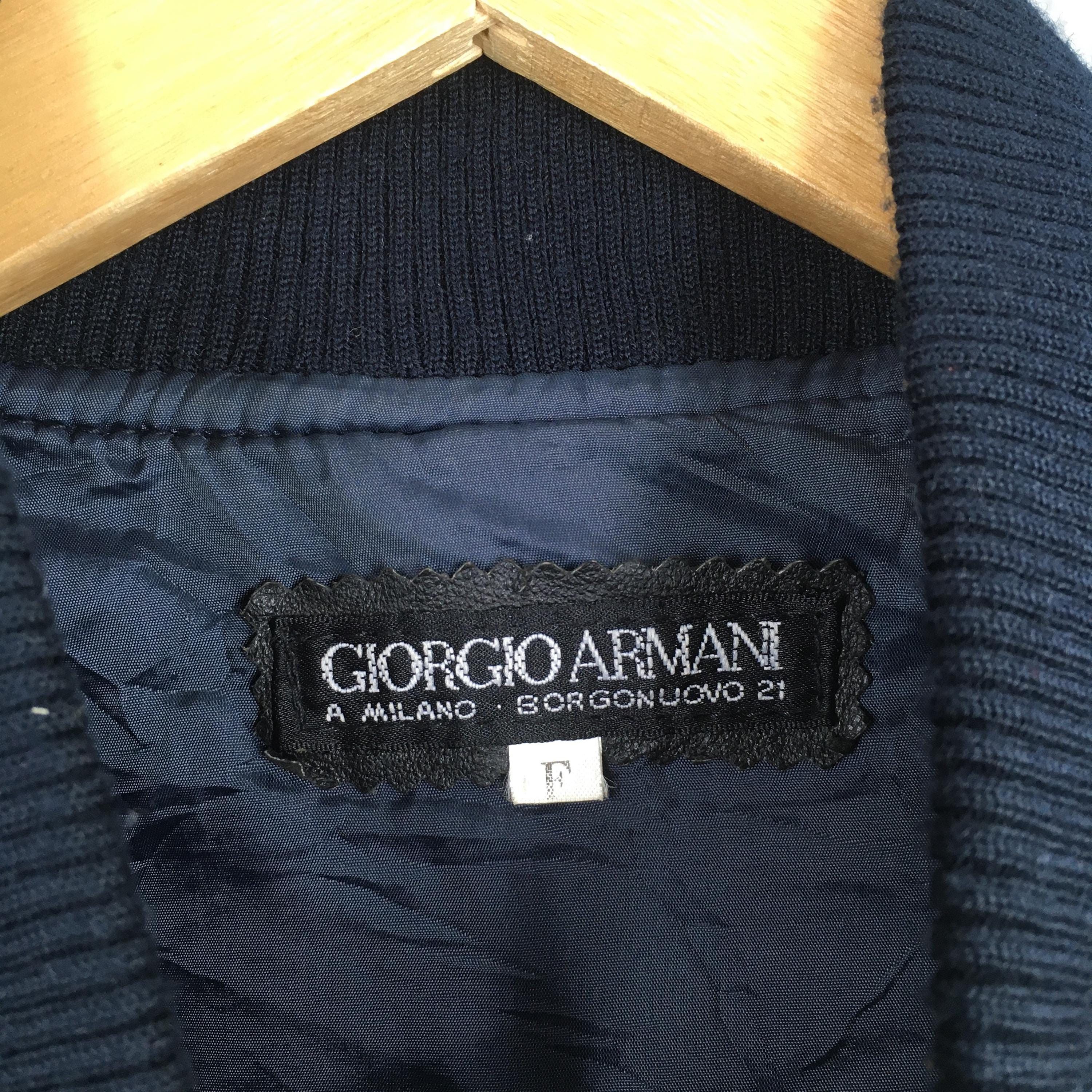 Armani 1990's GA Giorgio Armani Jeans Leather Black Jacket Large Size US L / EU 52-54 / 3 - 6 Thumbnail