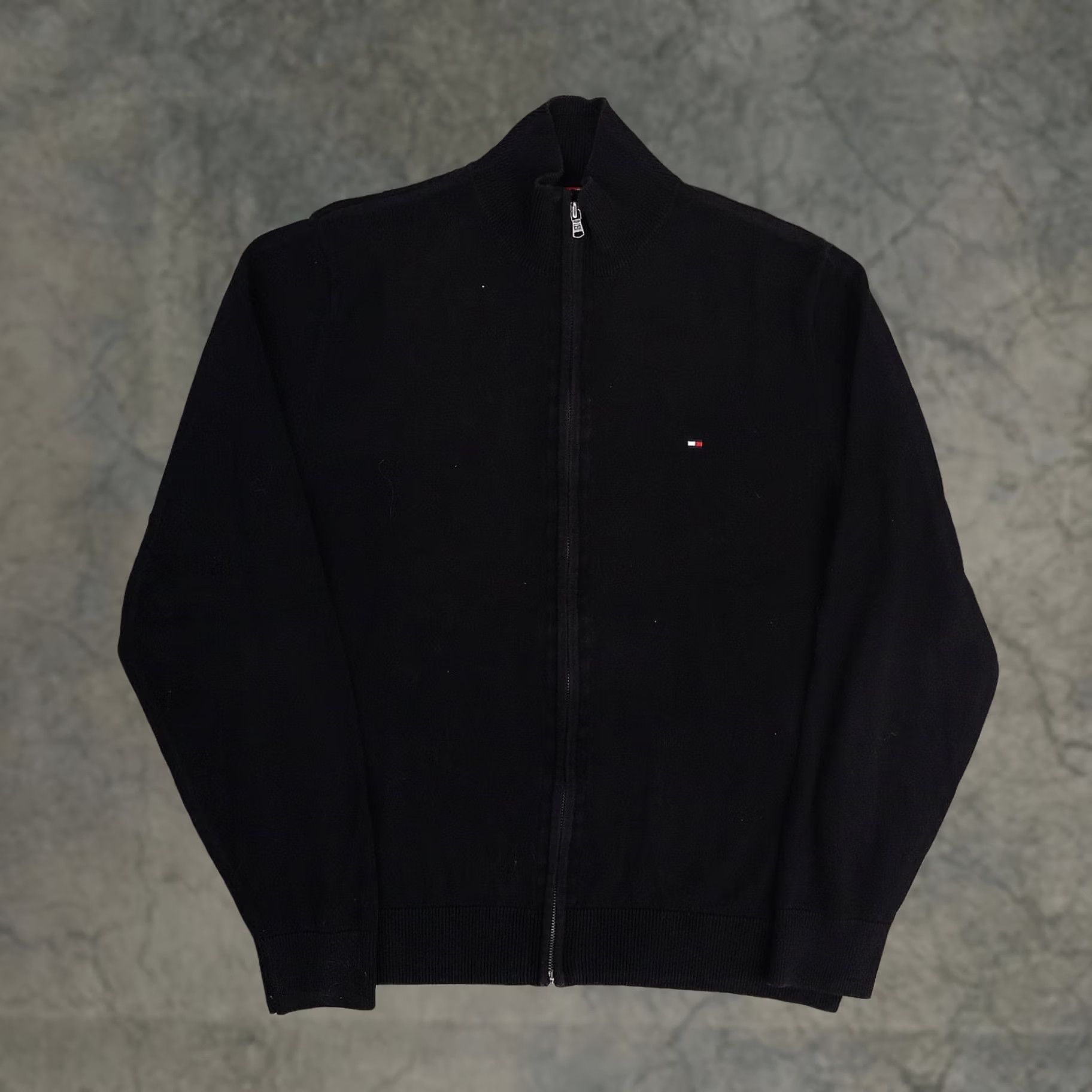 Tommy Hilfiger Tommy Hilfiger Sweater Collared Black Long Sleeve Knit Medium Flag Logo Mens Size US M / EU 48-50 / 2 - 1 Thumbnail