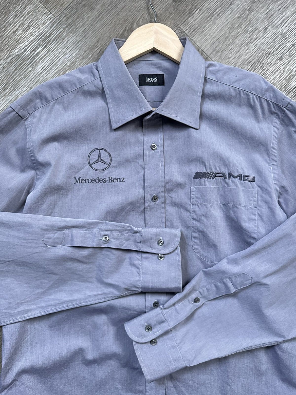 Hugo Boss × Mercedes-Benz 🫧HUGO BOSS Mercedes-Benz Shirt Button Up Size US L / EU 52-54 / 3 - 2 Thumbnail