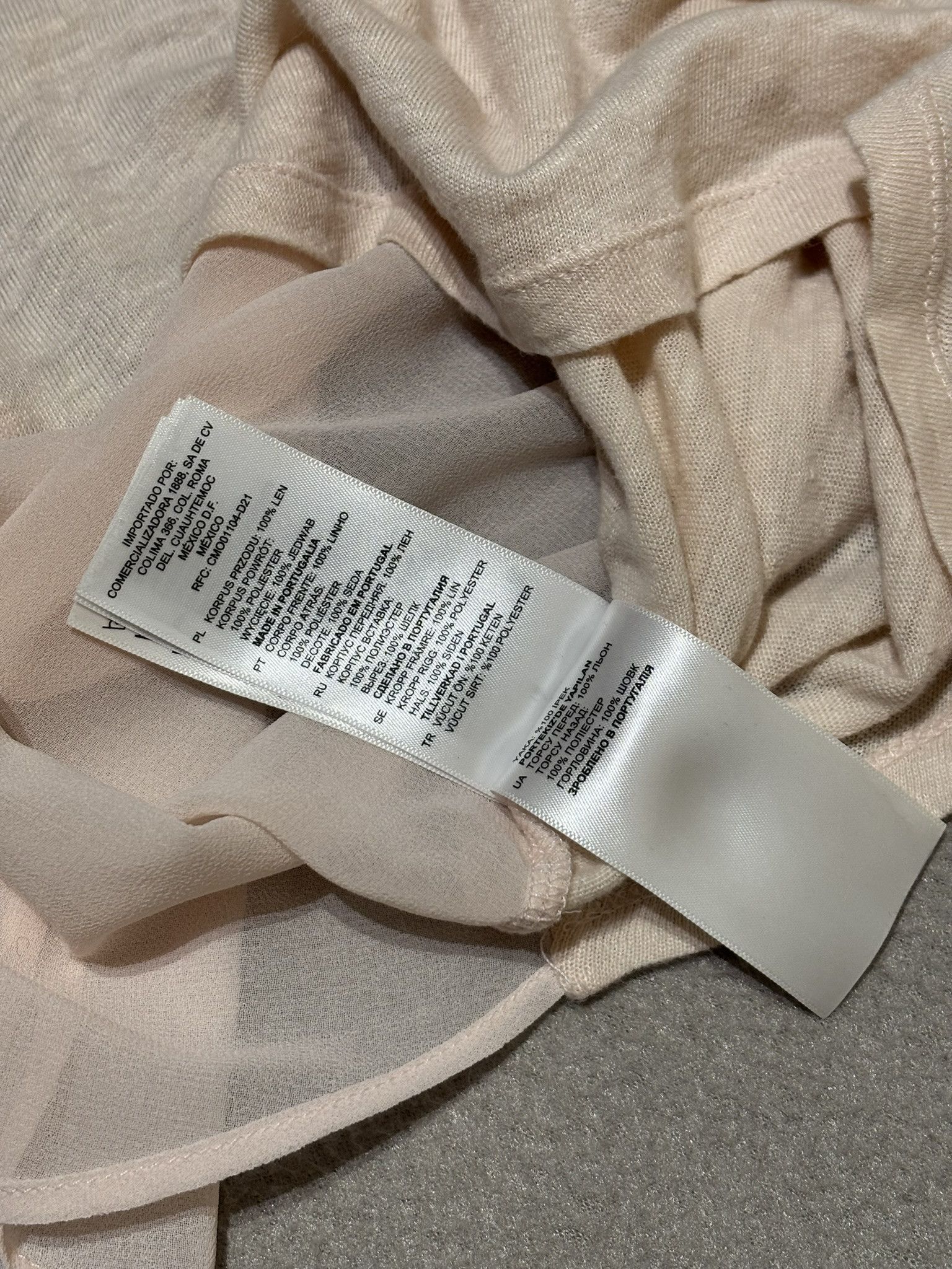 Sandro Sandro V-neck Ecru blouse Linen Silk Size L / US 10 / IT 46 - 16 Thumbnail