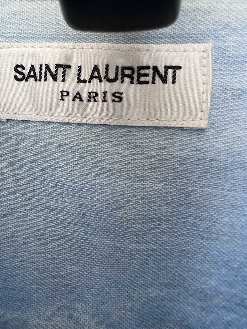 Saint Laurent Paris Saint Laurent ParisBlue Old Denim Shirt 2504-Nextarrow Size US S / EU 44-46 / 1 - 3 Thumbnail