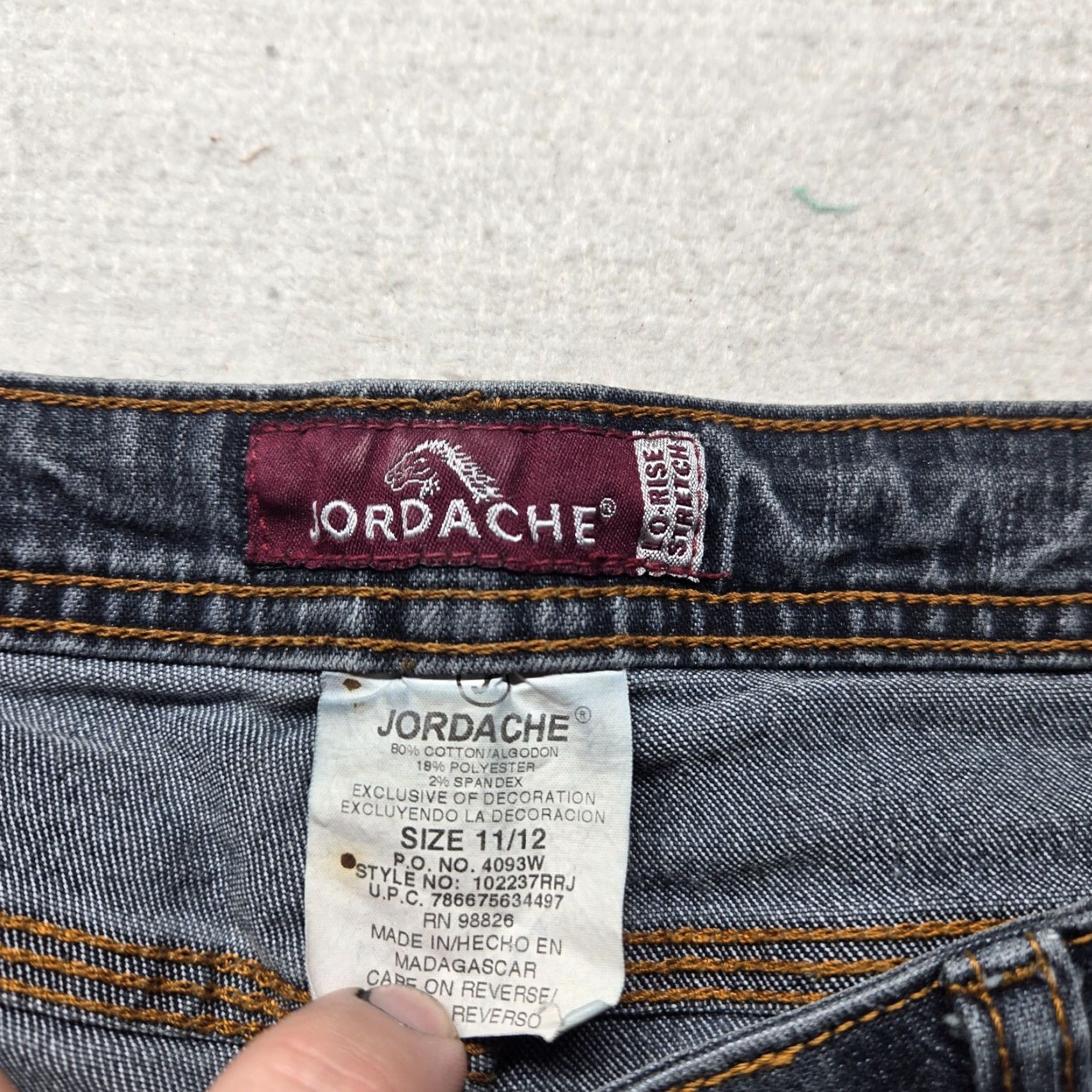 Jordache Jordache Pants - Junior Bootcut Low Rise Stretch Cotton Blend Black - Size 11 (Juniors) - Women’s Casual Straight Leg Size 11-12 Size 32" / US 10 / IT 46 - 3 Thumbnail
