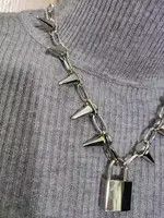 VIBE Lock Punk Necklace Chain Choker Size ONE SIZE - 2 Thumbnail
