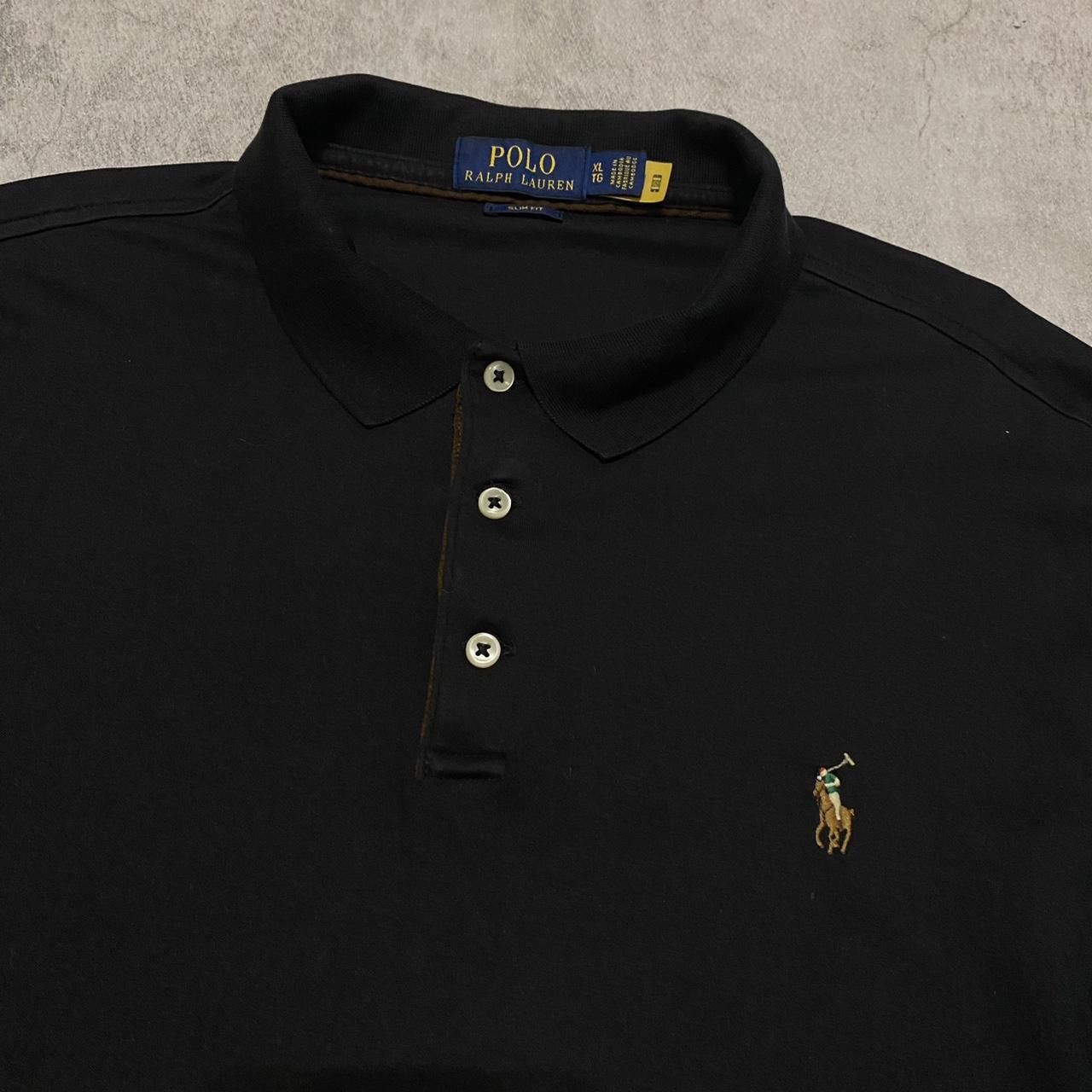 Polo Ralph Lauren Black Polo Ralph Lauren long sleeve polo shirt Size US XL / EU 56 / 4 - 2 Thumbnail