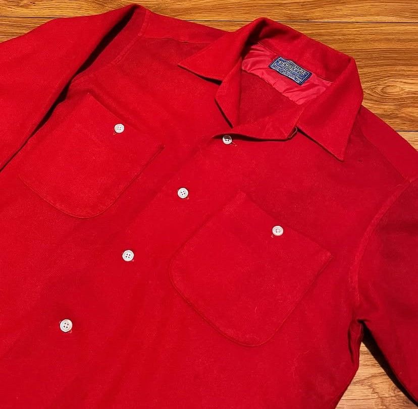 Pendleton Vintage 60s Pendleton Red Wool Flannel Size US M / EU 48-50 / 2 - 2 Thumbnail
