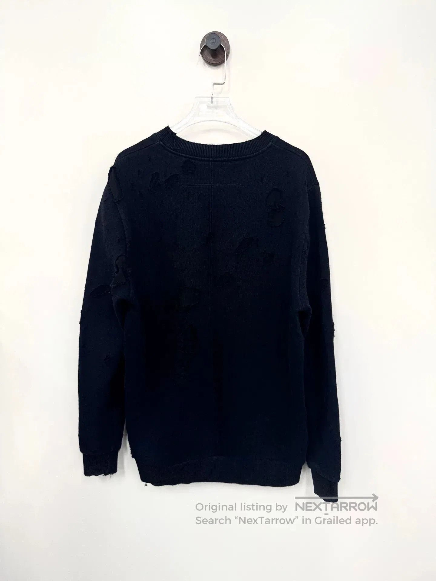 Givenchy Givenchy Black Distressed Logo Hoodie XS. Size XS / US 0-2 / IT 36-38 - 2 Thumbnail