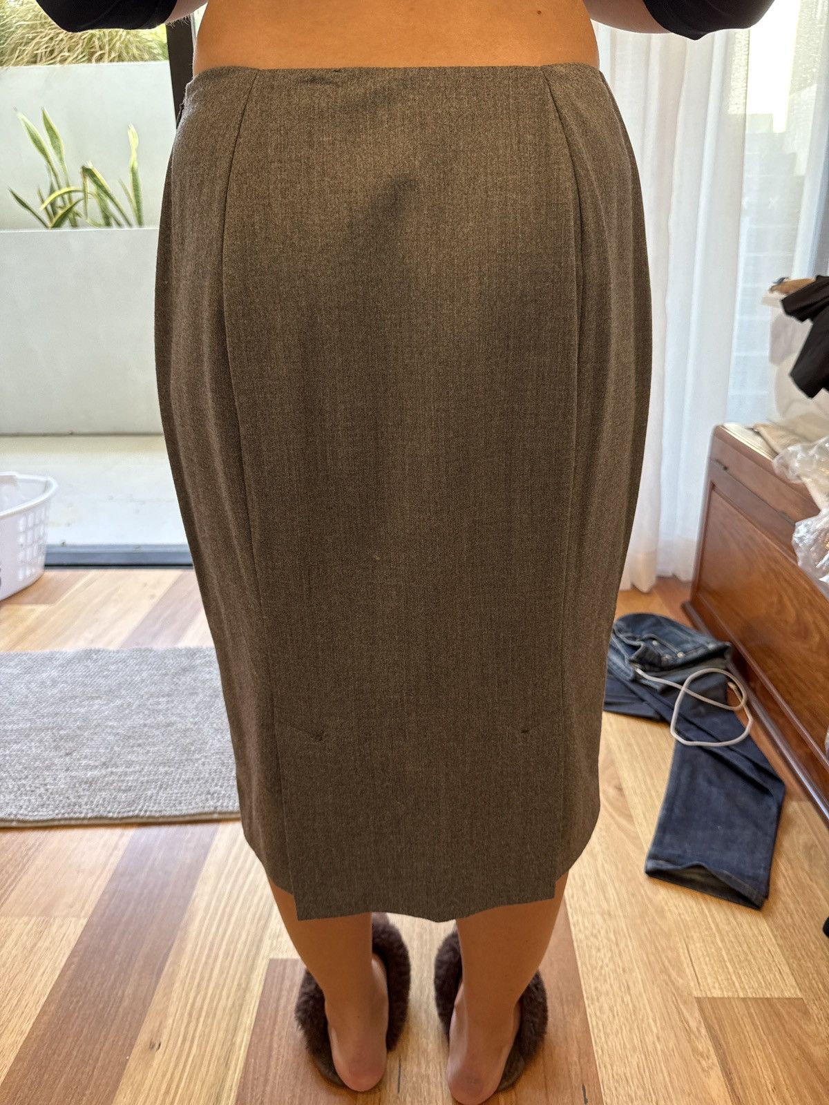 Polo Ralph Lauren Silk lined grey wool skirt Size M / US 6-8 / IT 42-44 - 4 Thumbnail