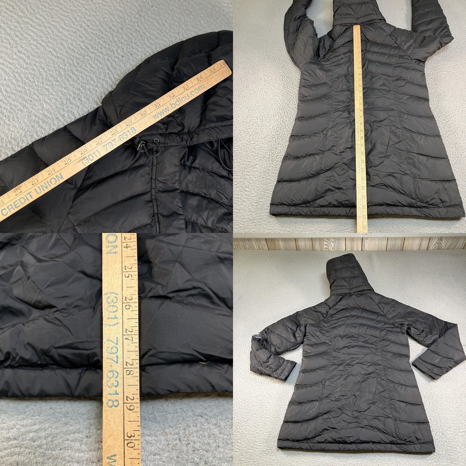 The North Face The North Face Puffer Coat Womens Small Black Down Insulated 600 Hooded Long Coat Size S / US 4 / IT 40 - 9 Thumbnail