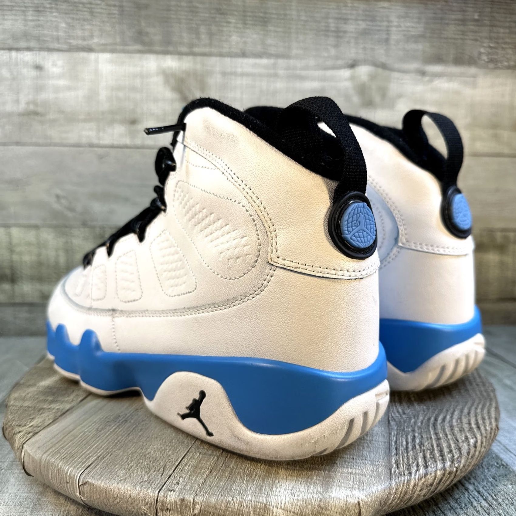 Jordan Brand Jordan 9 Retro Powder Blue Sneakers Men 9.5 2024 Summit White Black Dark Powder Blue Leather Athletic Size US 10 / EU 43 - 6 Thumbnail