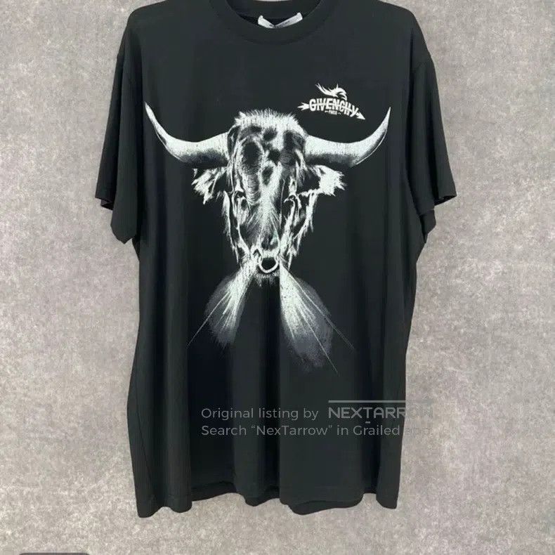 Givenchy Black Bull Head Short Sleeve