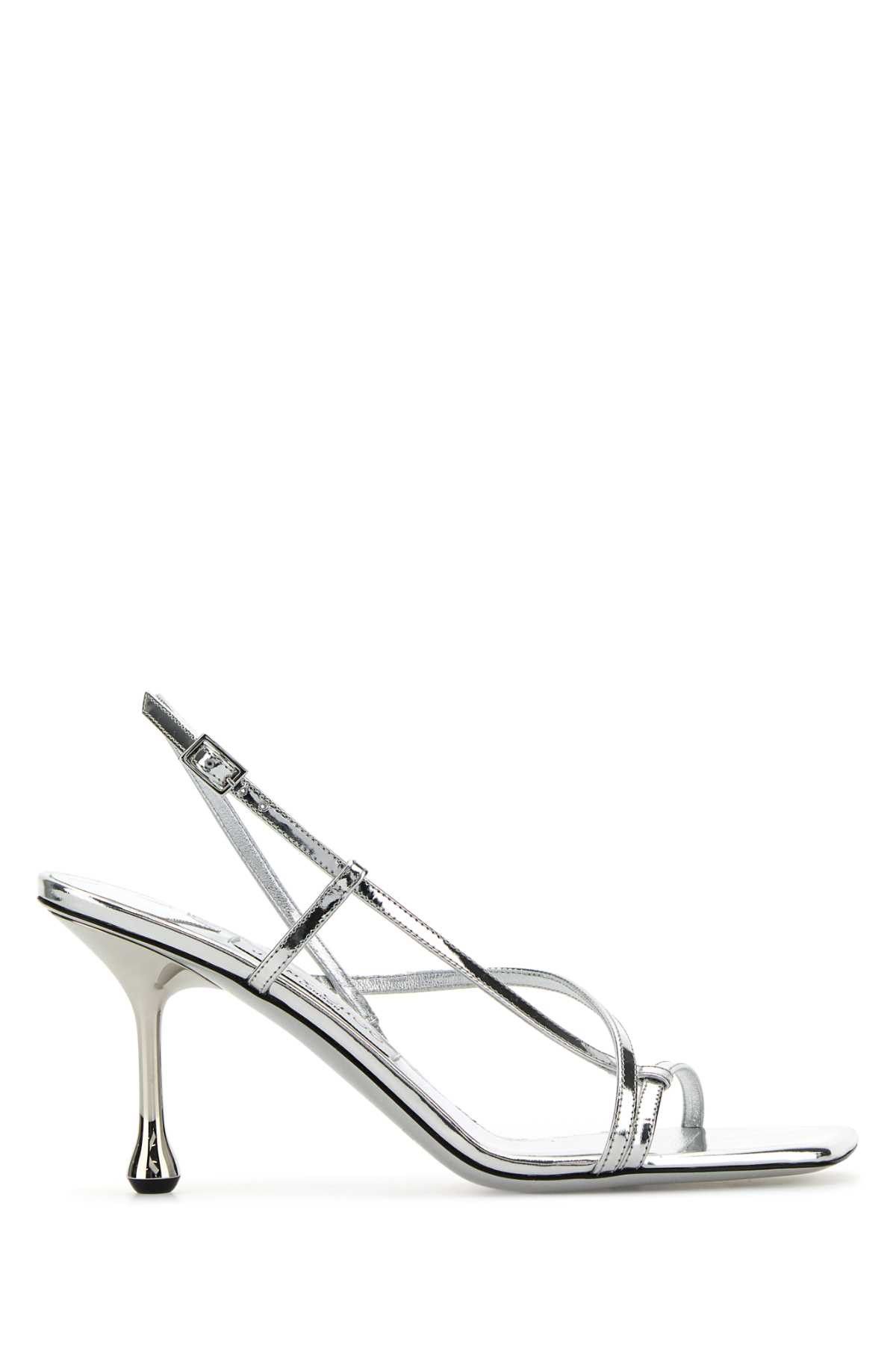Jimmy Choo Silver Leather Gwyn Sandals | Grailed