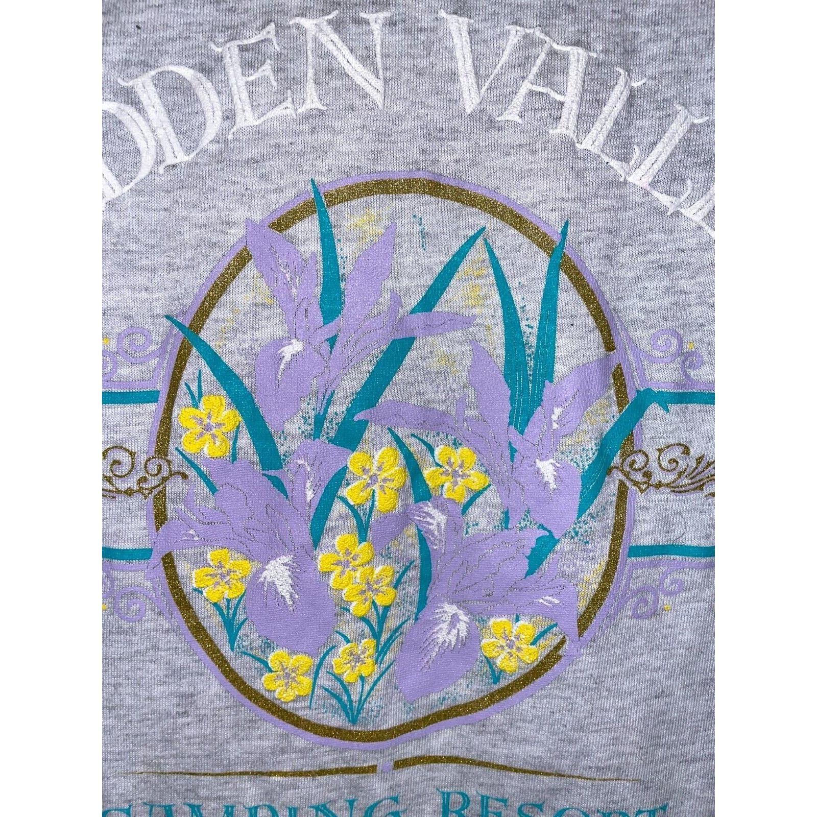 Jerzees Vintage Hidden Valley Shirt Test Print Camping Cowboy 90s Size US L / EU 52-54 / 3 - 2 Thumbnail