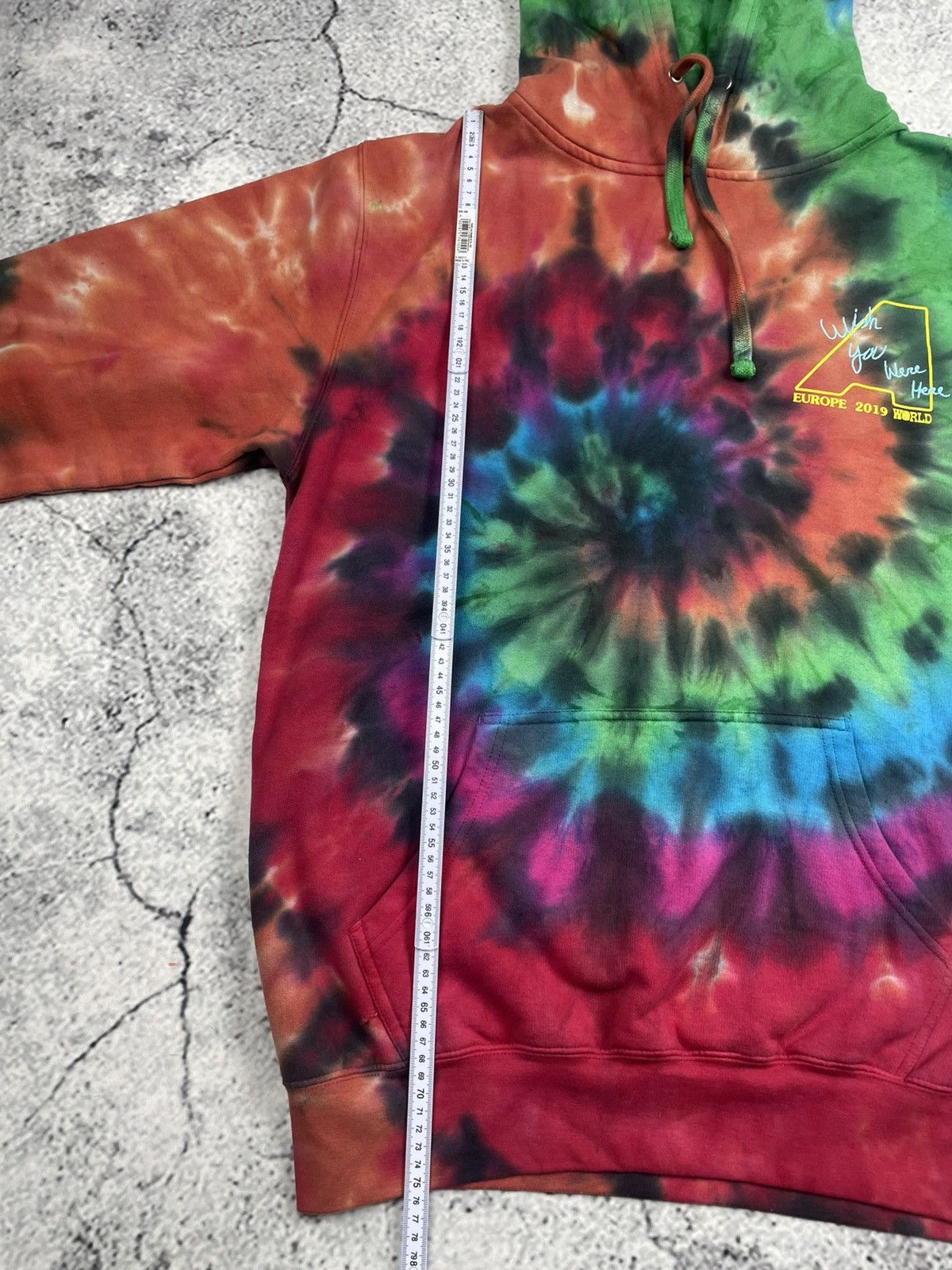 Travis Scott Astroworld L Europa 2019 Tour Tie-Dye Hoodie Streetwear Size US L / EU 52-54 / 3 - 11 Thumbnail