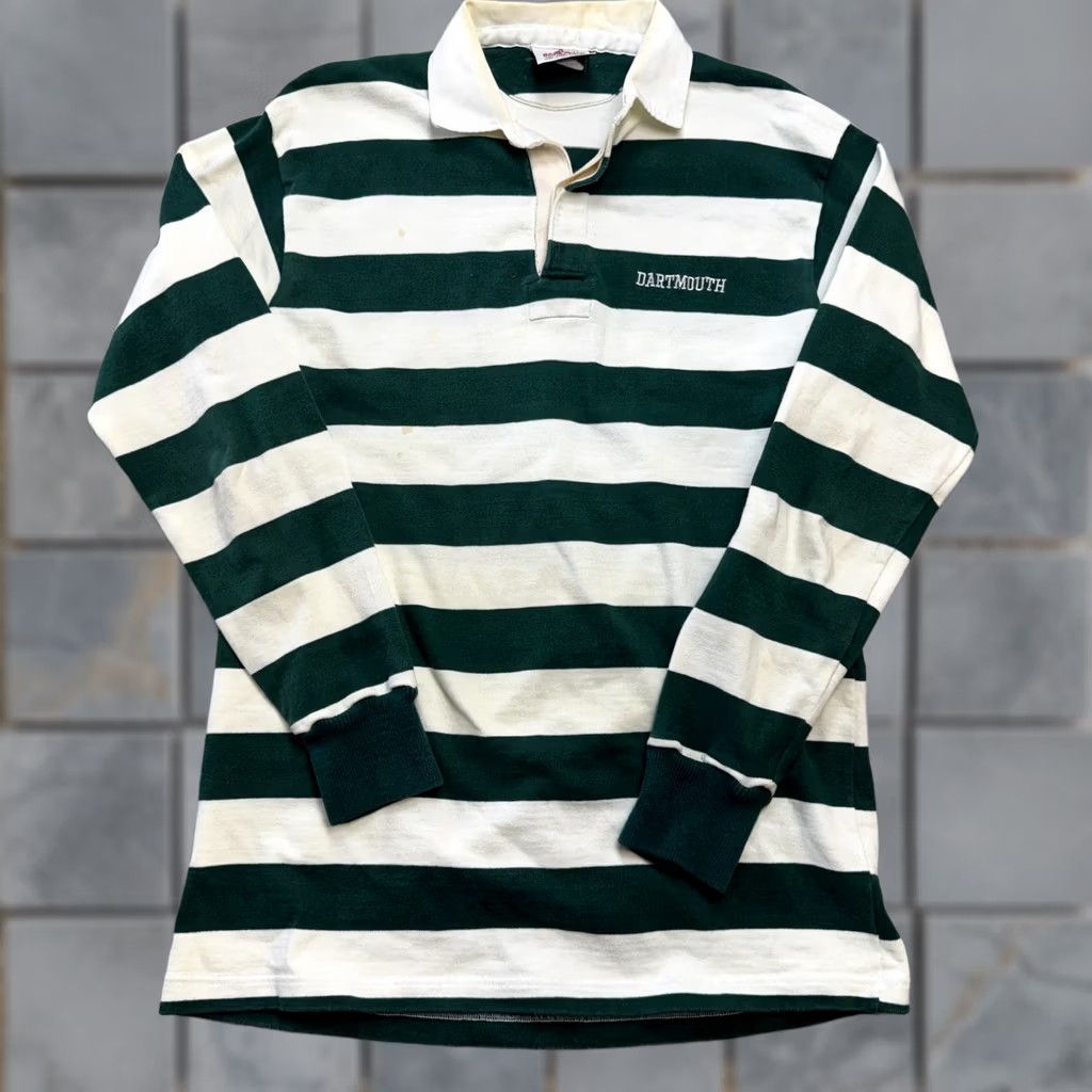 Barbarian VTG Barbarian Dartmouth College Rugby Shirt Mens XL Striped Polo Size US XL / EU 56 / 4 - 1 Thumbnail