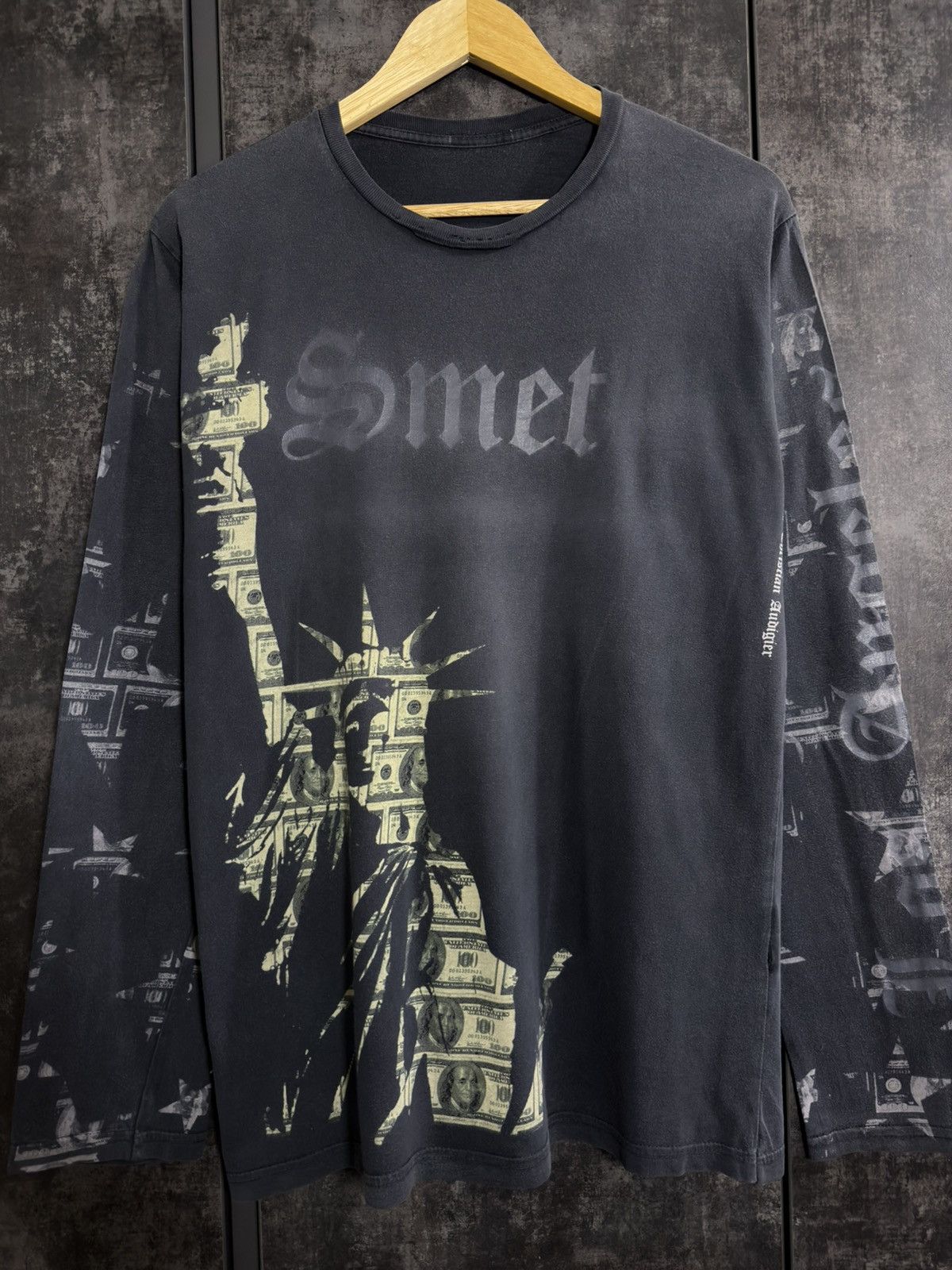Christian Audigier Sick Vintage Smet Christian Audigier Money Skull Longsleeve Size US M / EU 48-50 / 2 - 3 Thumbnail