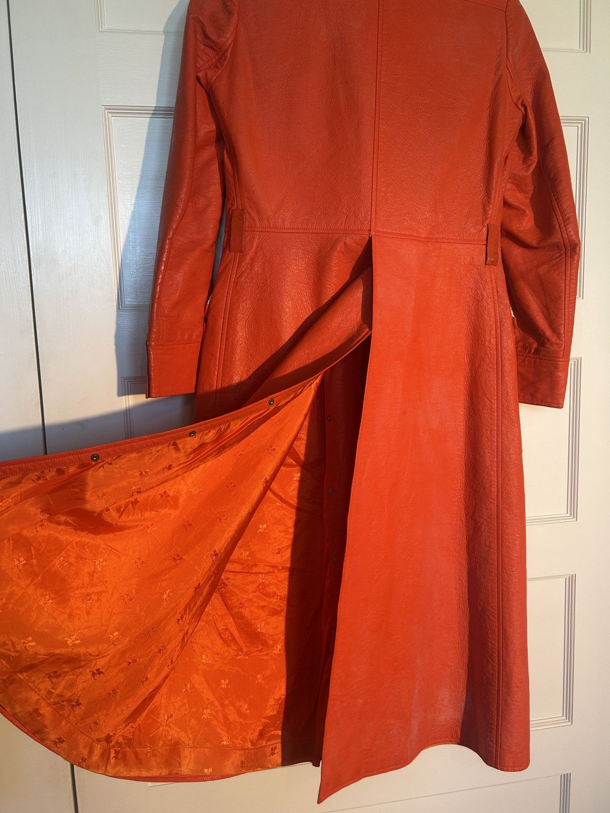 Courreges Courreges Paris Orange Vinyl Trench Coat Size XS / US 0-2 / IT 36-38 - 10 Thumbnail