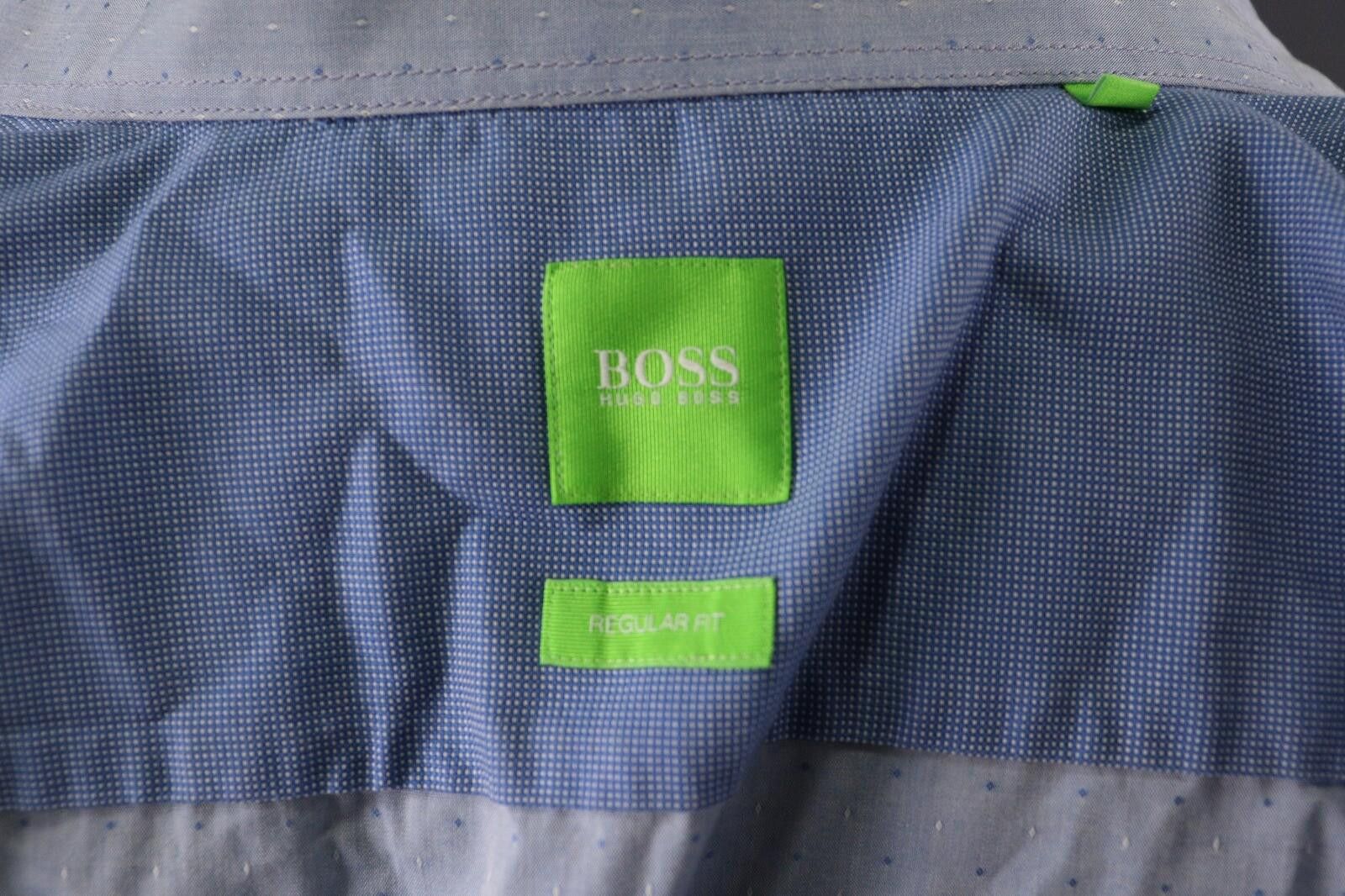 Hugo Boss Hugo Boss Regular Fit Blue Button Down Shirt Size XL Size US XL / EU 56 / 4 - 10 Thumbnail